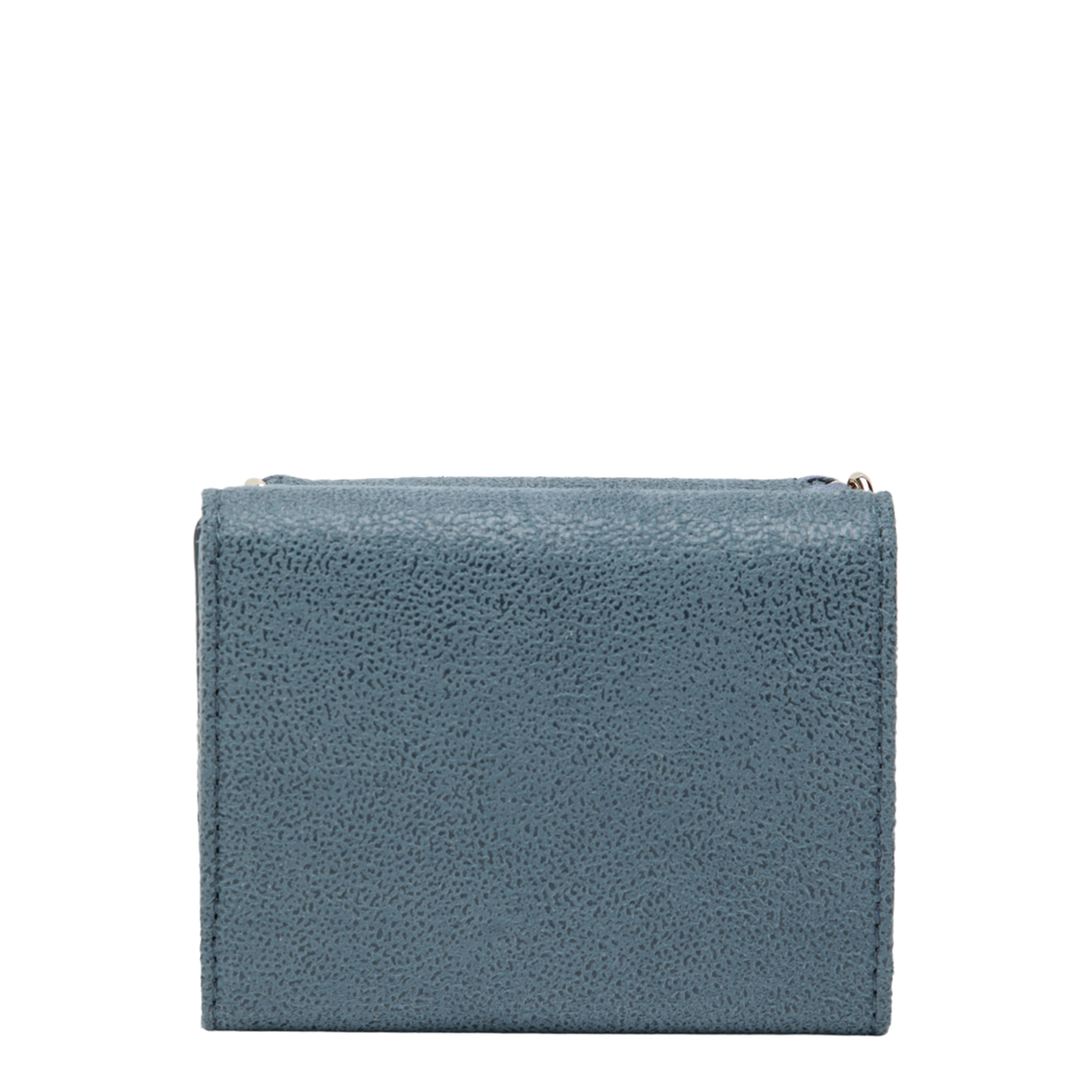 Light Blue Falabella Trifold Wallet With Chain