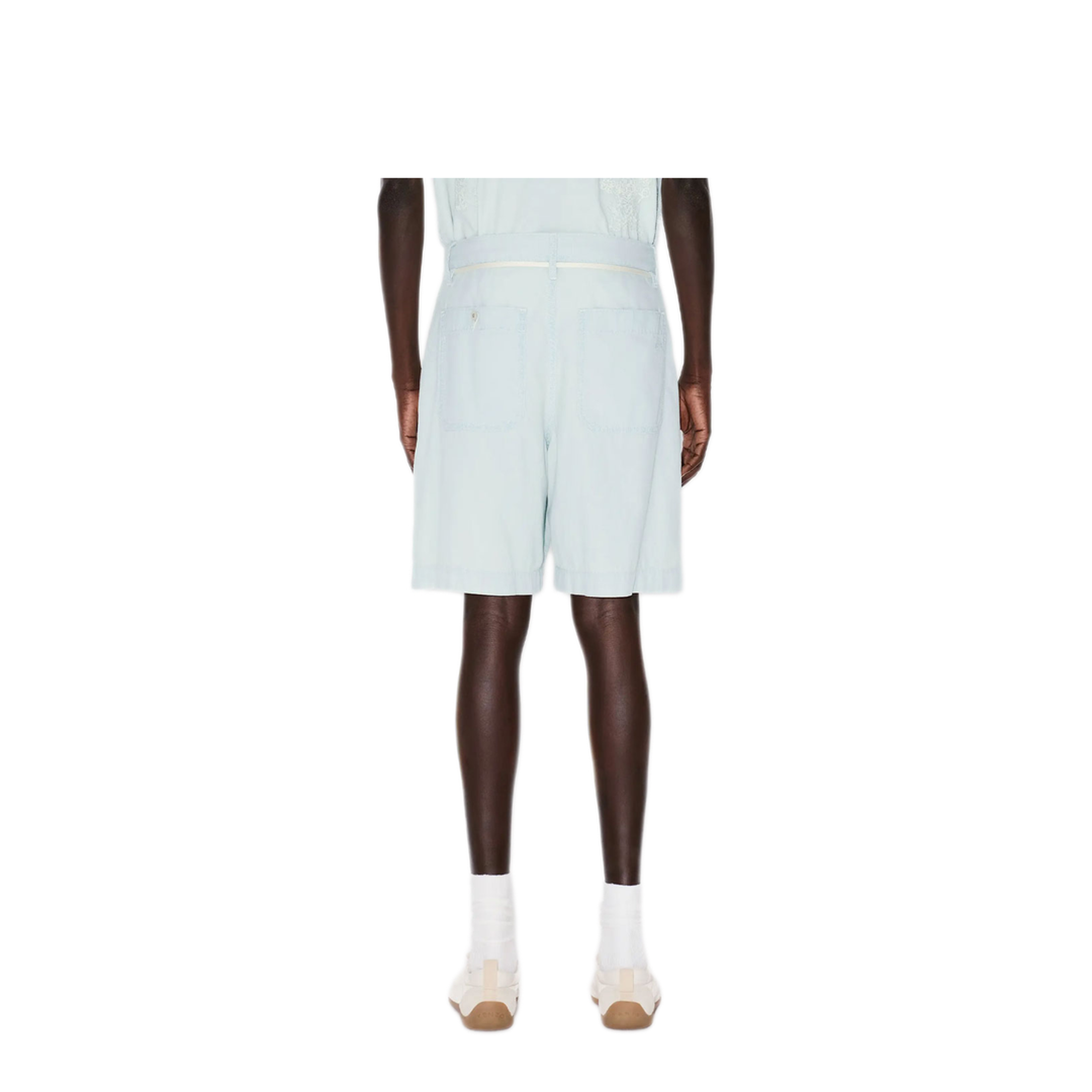 MAYFEYR - Kenzo - Straight Shorts In Stone Bleach Chambray - FG55DS3416F4