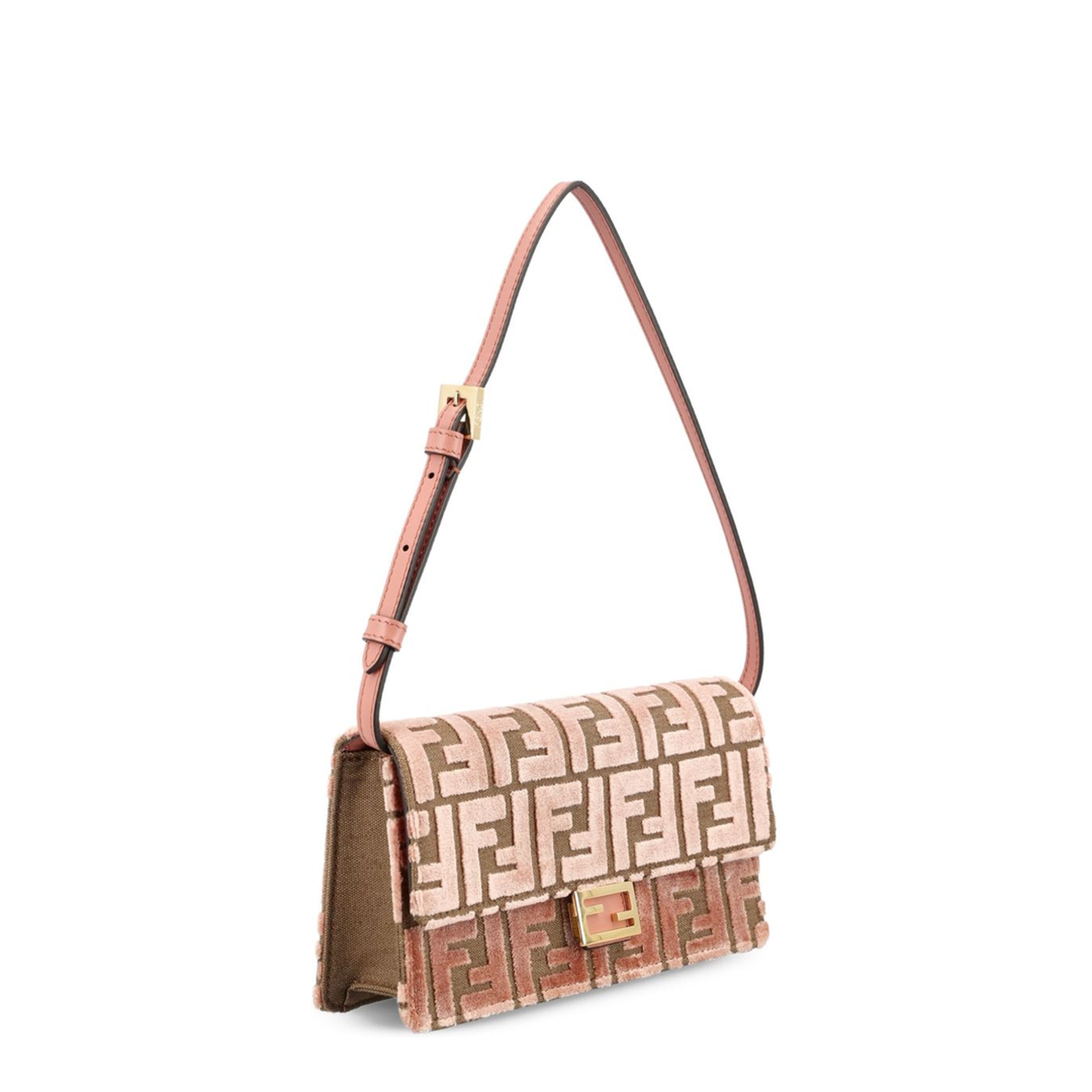Wallet On Chain Baguette Fabric Pink