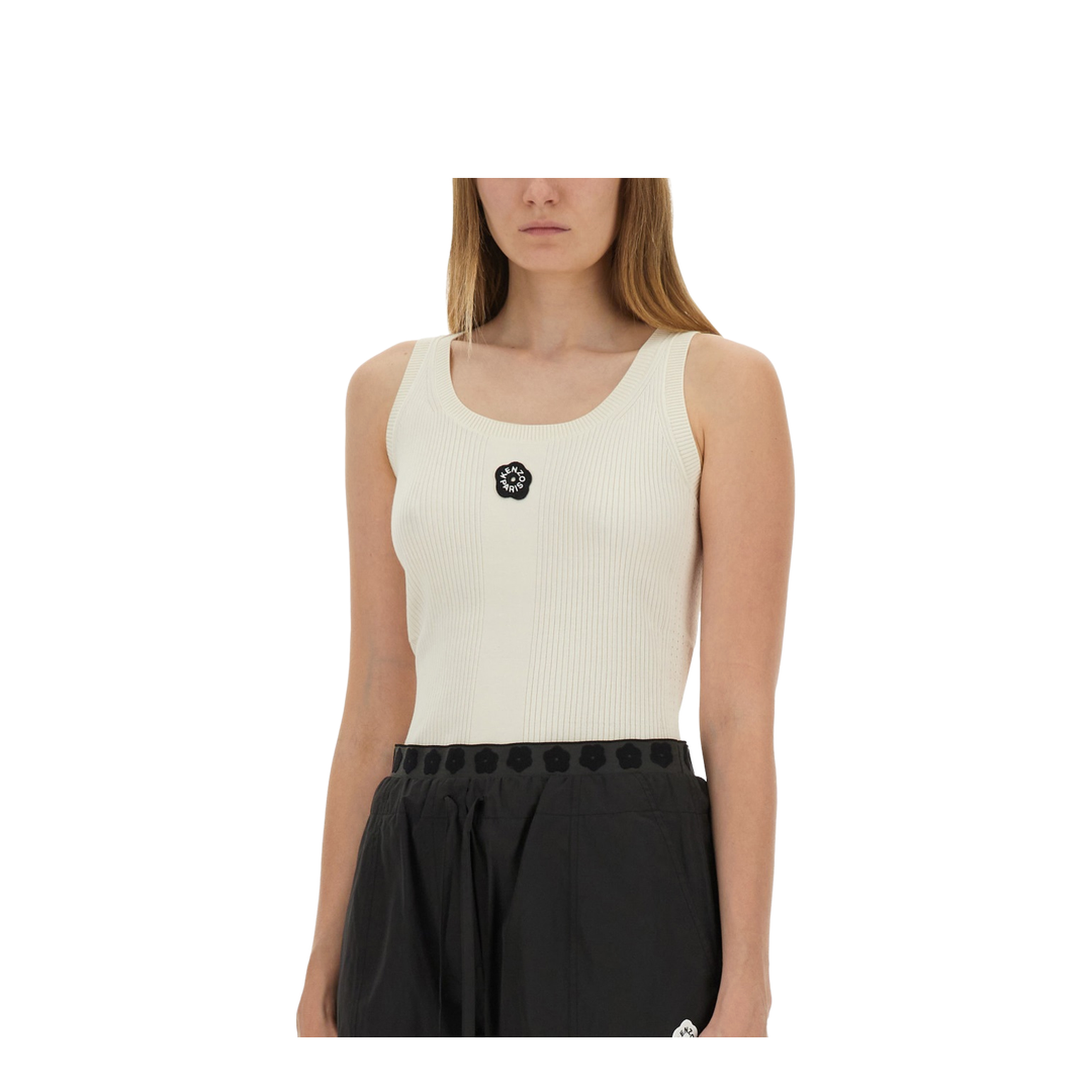 Tank Top with Embroidery Boke Flower 2.0