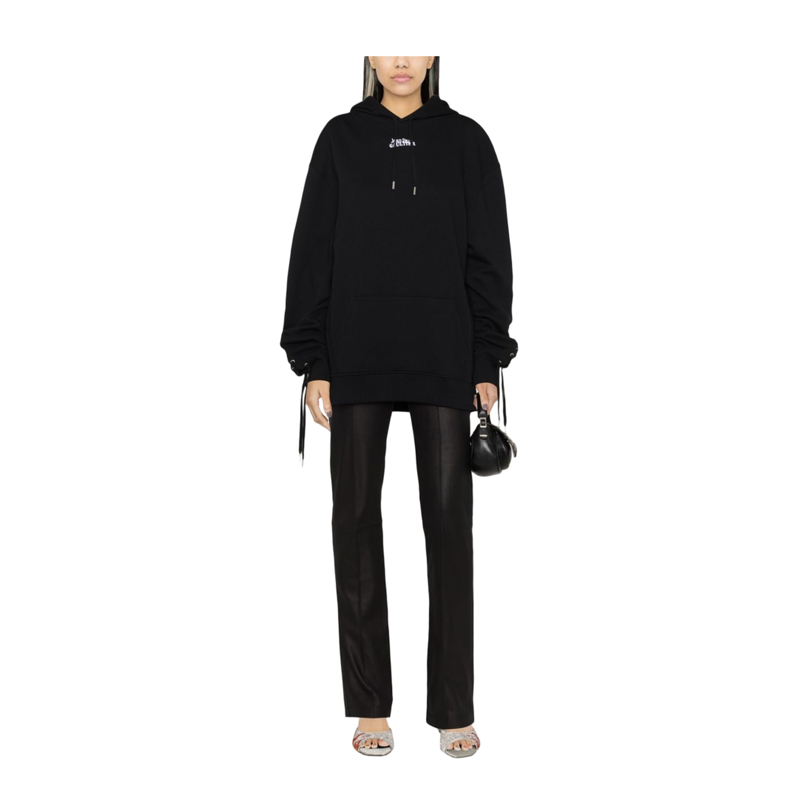 Logo Cotton Hoodie - Black