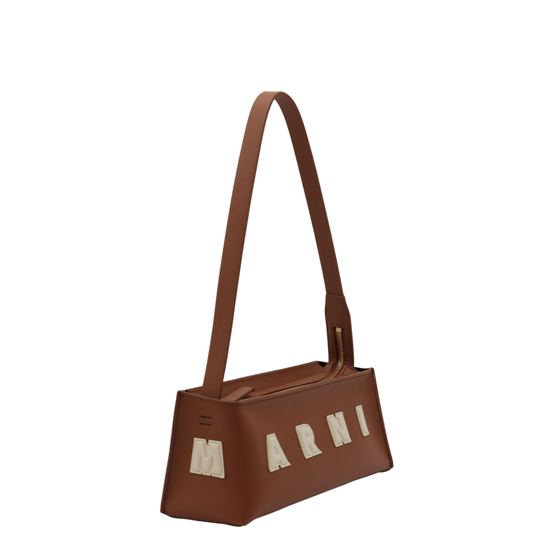 Museo Compact Baguette Bag Calfskin - Moca/Ivory
