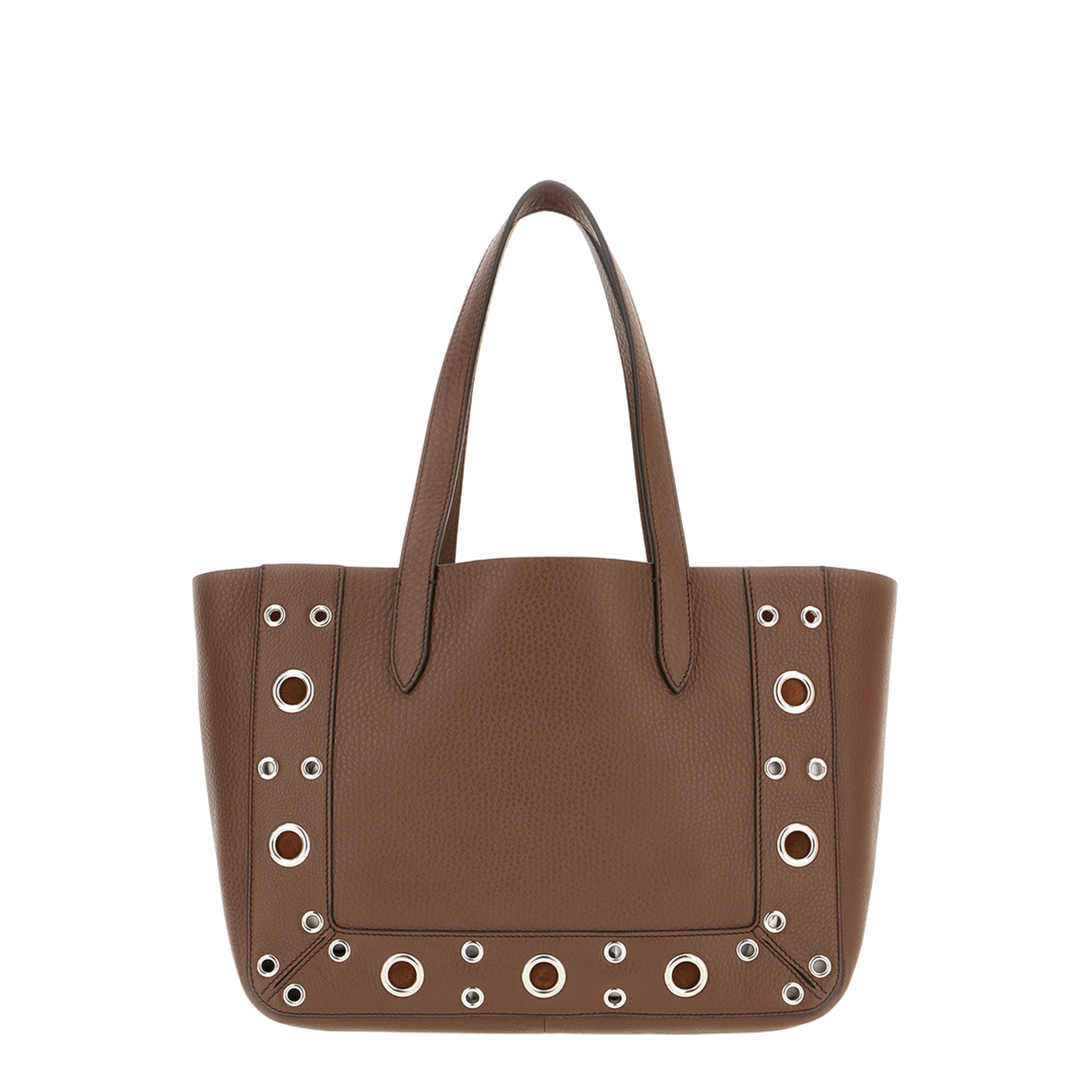 Brown Leather Small Shopping Bag