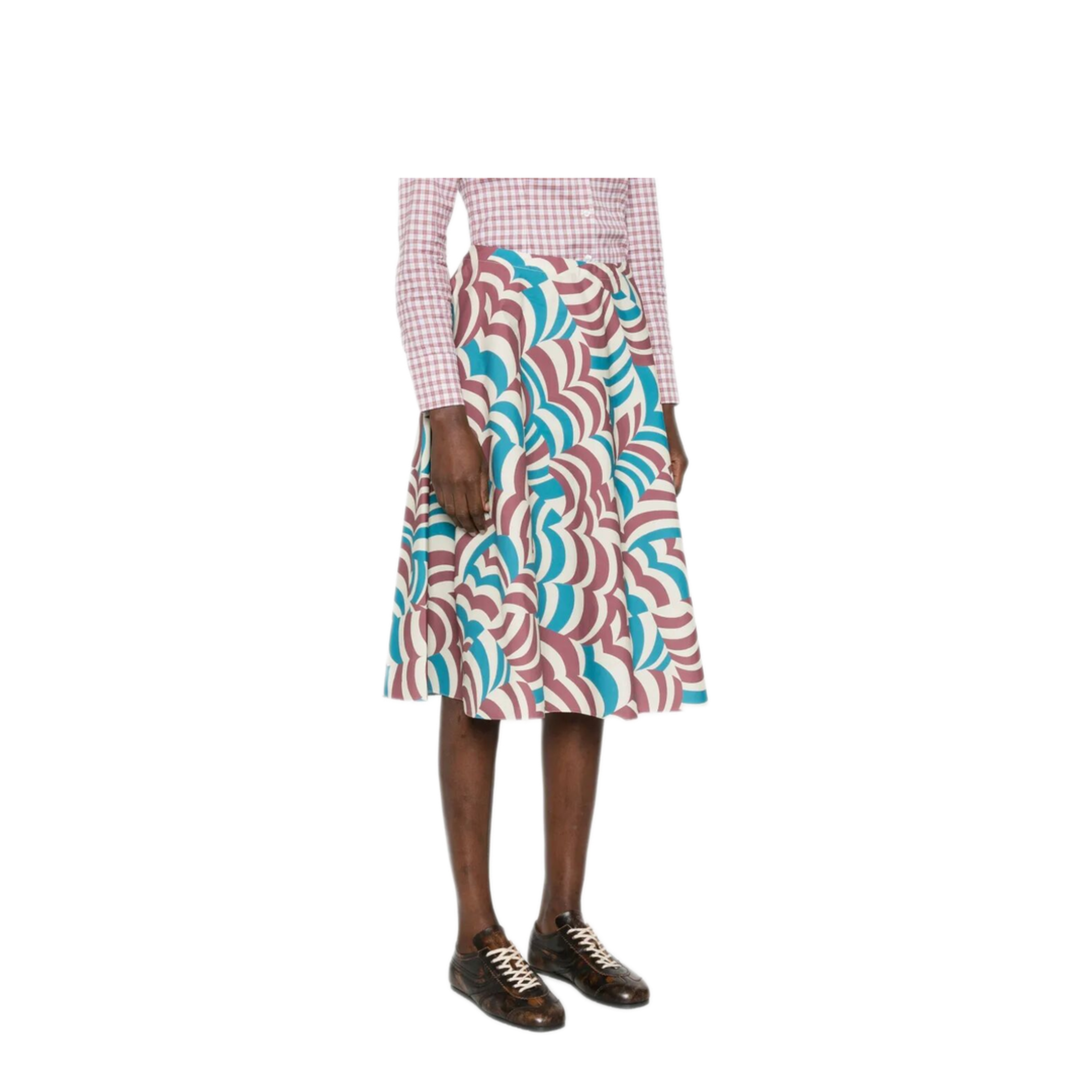 MAYFEYR - Marni - Printed Cotton Midi Skirt - GOMA0527A3UTC625Y0M37