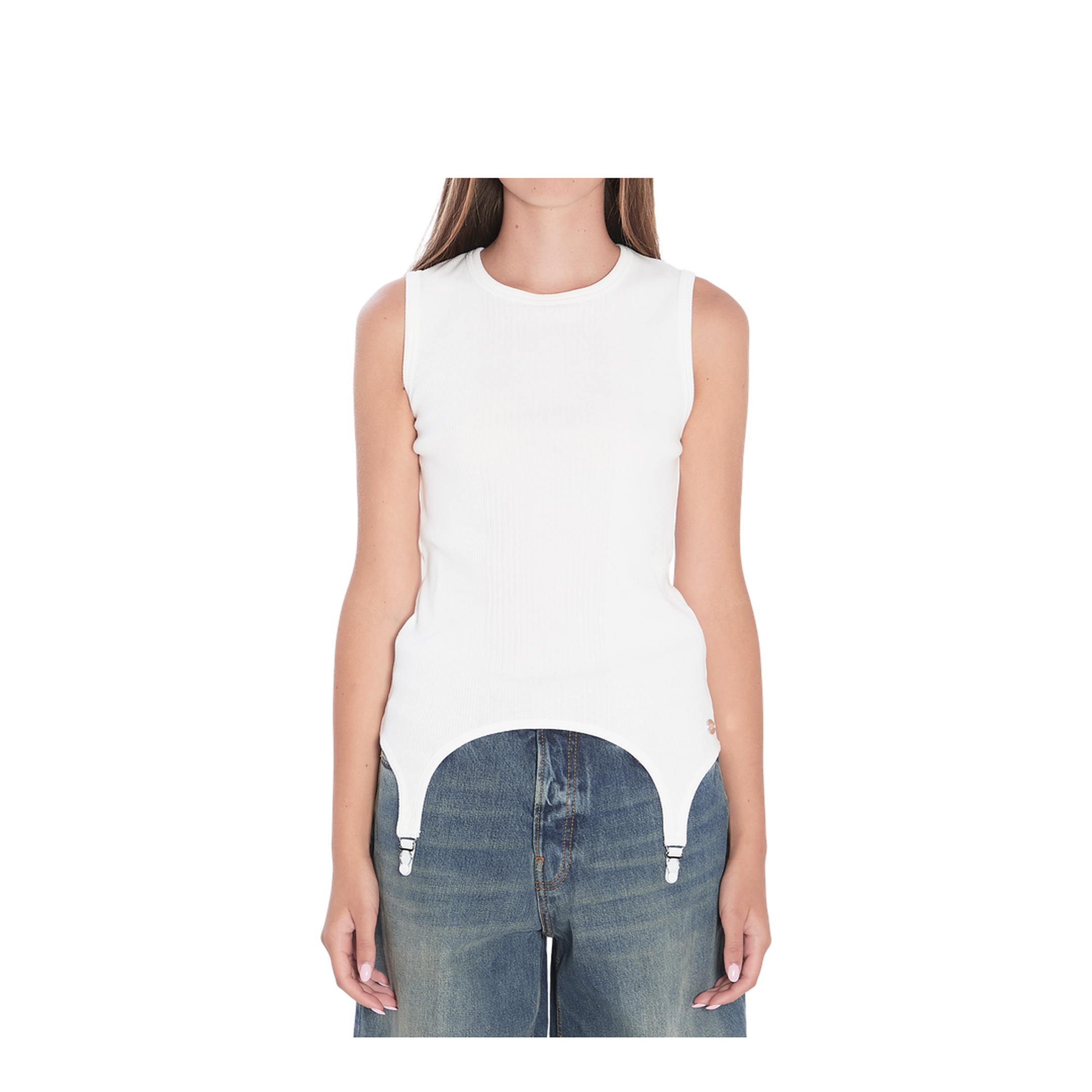 Tank Top with Lingerie Garter