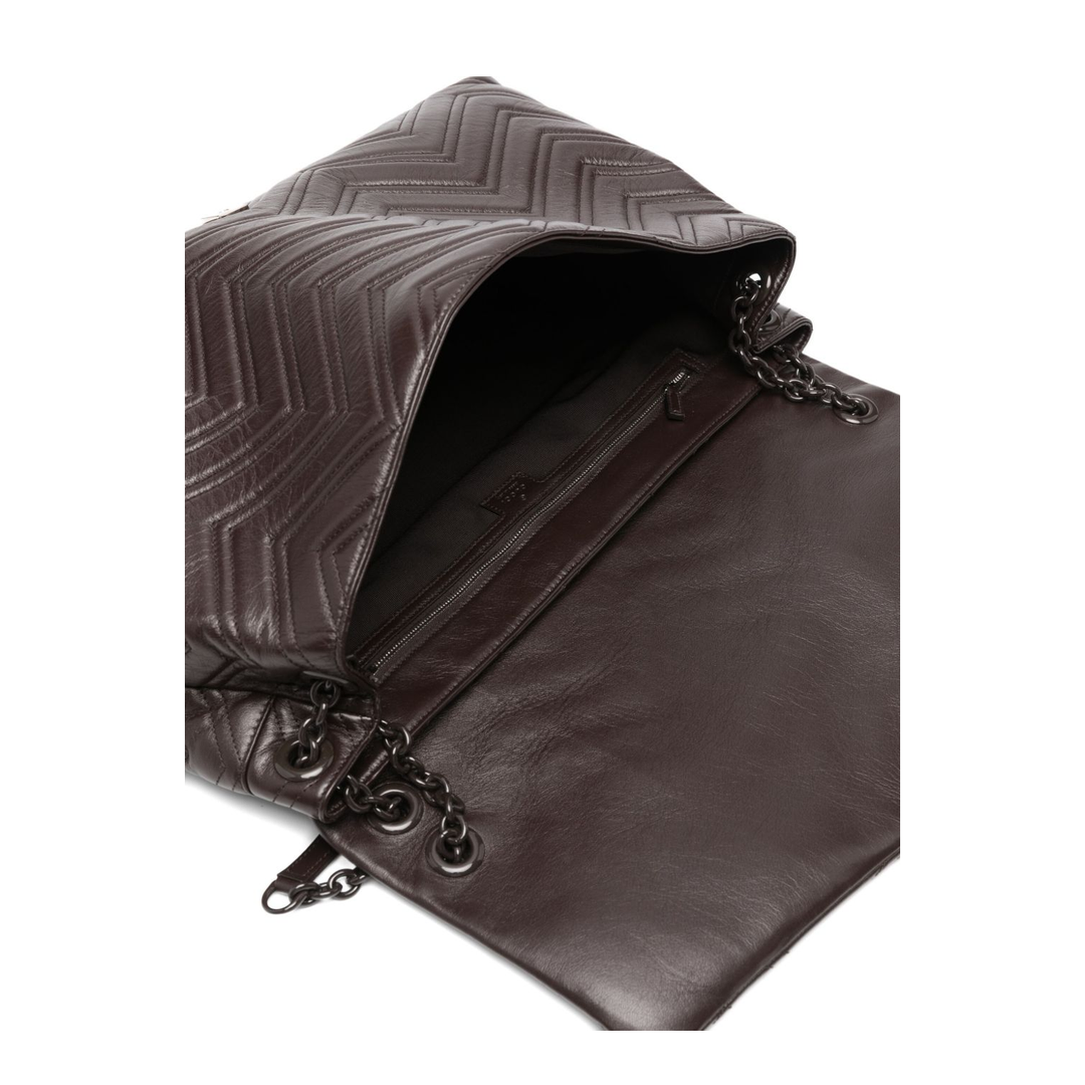 GG Marmont Maxi Matelassé Chevron Leather Shoulder Bag - Chocolate