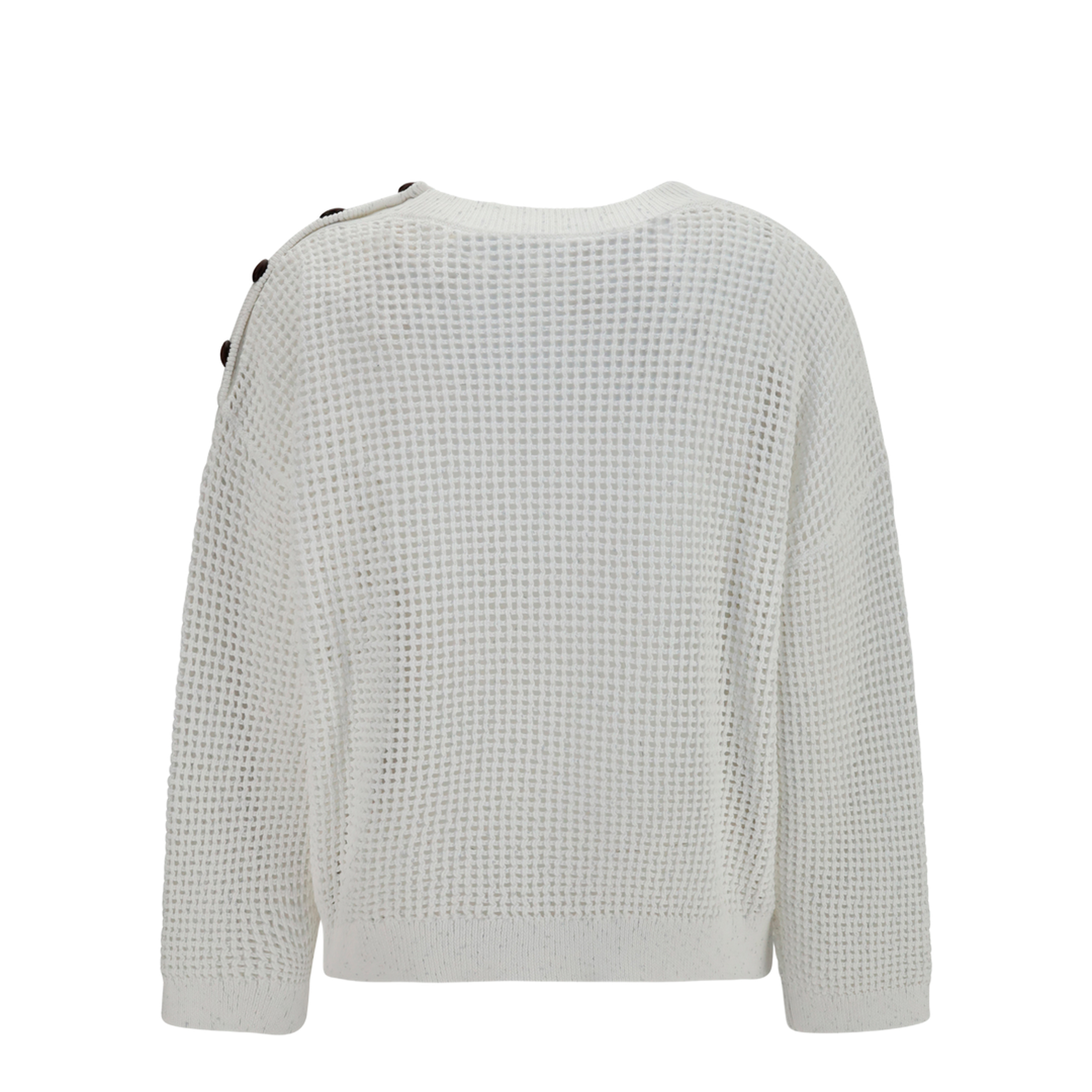 MAYFEYR - Brunello Cucinelli - Openwork Sweater With Shoulder Buttons - MDV762120