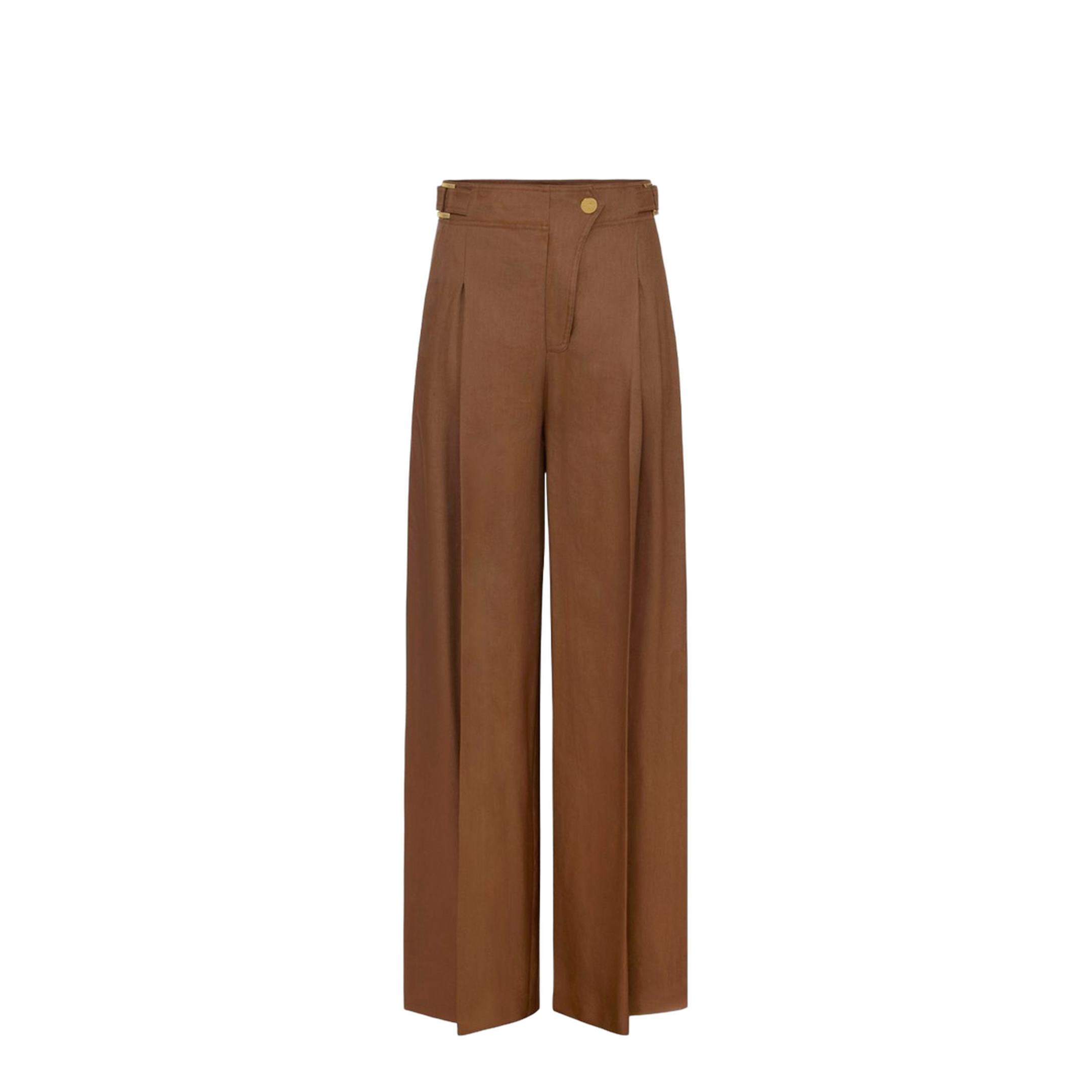 MAYFEYR - Elisabetta Franchi - Trousers Leather Brown - PA12762E2600