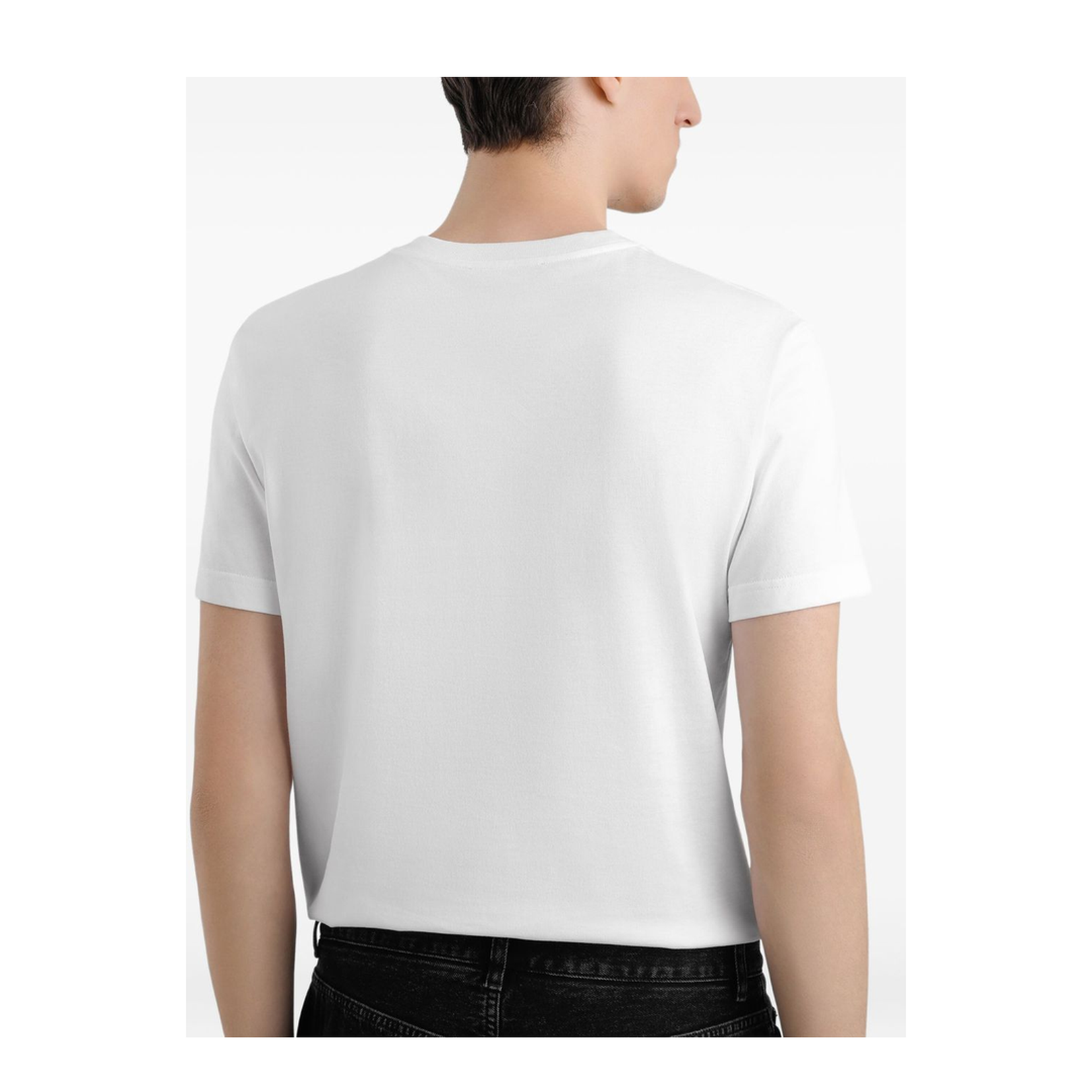 Cotton T-Shirt with Print in White