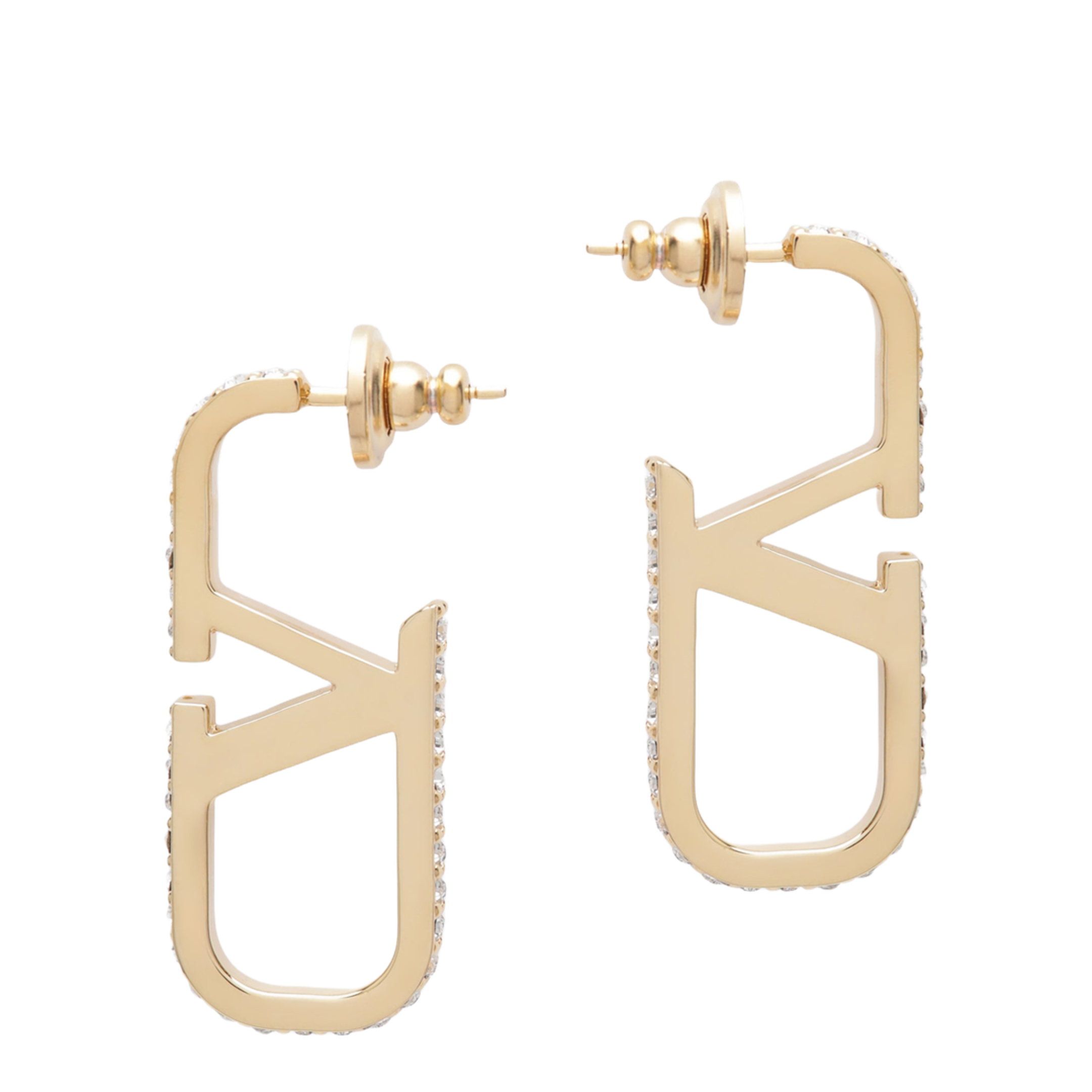 MAYFEYR - Valentino - Gold-Tone Vlogo Signature Earrings With Swarovski Crystals - 9W2J0CD6YCW9MN