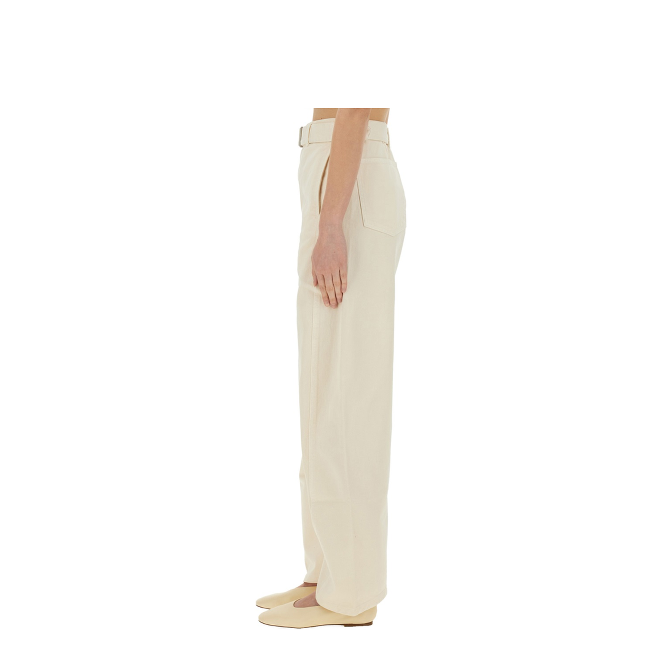 MAYFEYR - Lemaire - Pants With Twisted Belt - PA326LD1034WH004