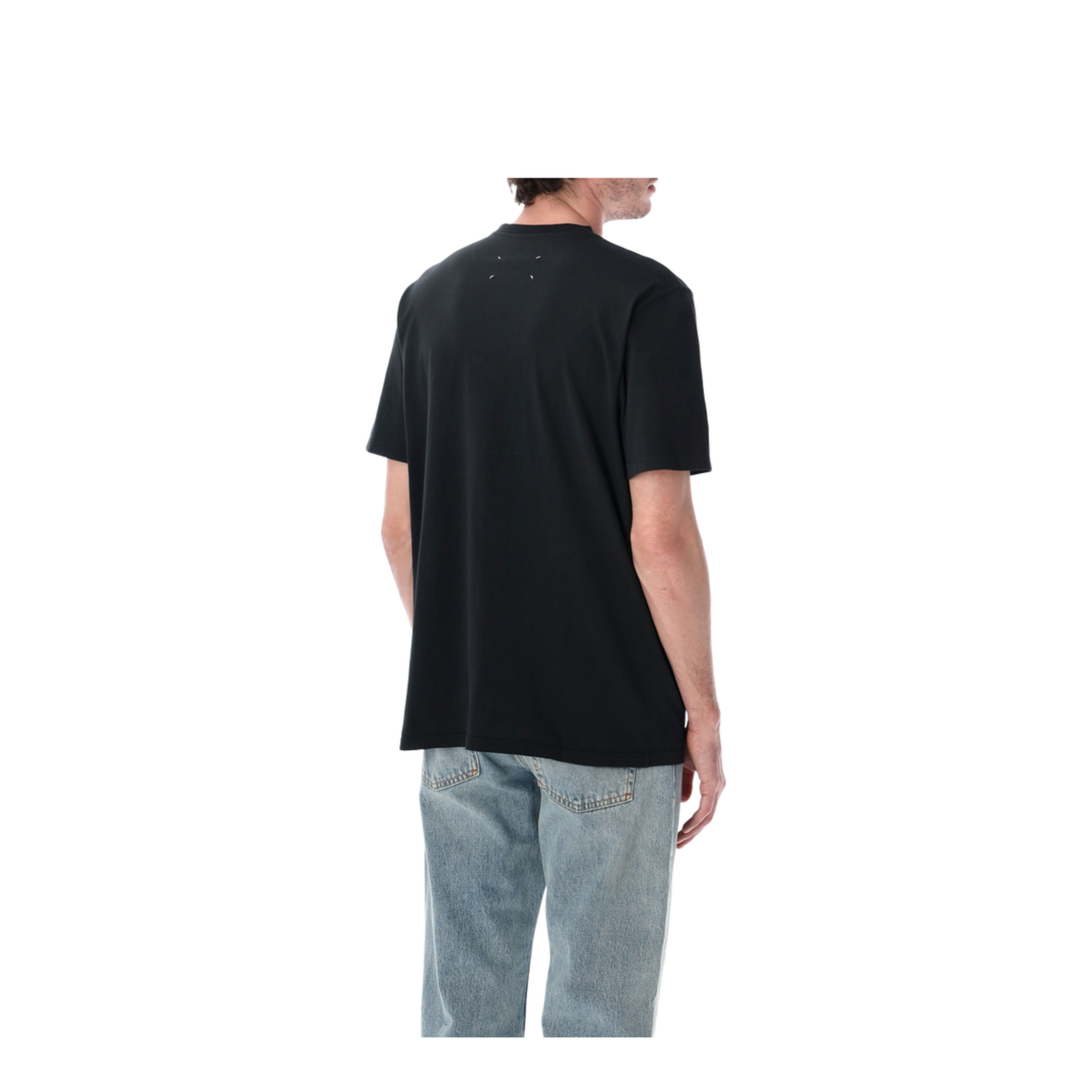 Taped Cotton Jersey T-Shirt In Black