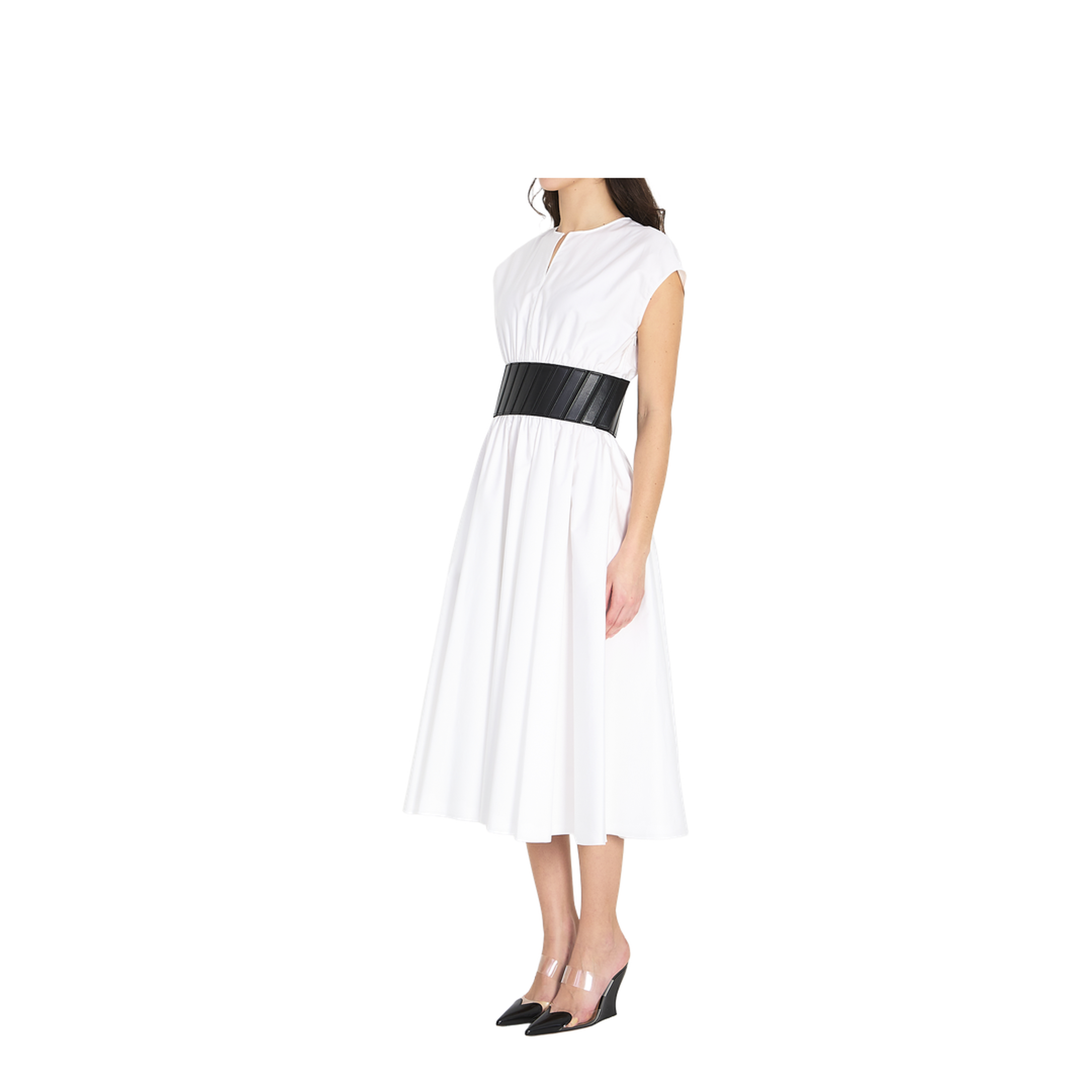 Midi Dress with Belt