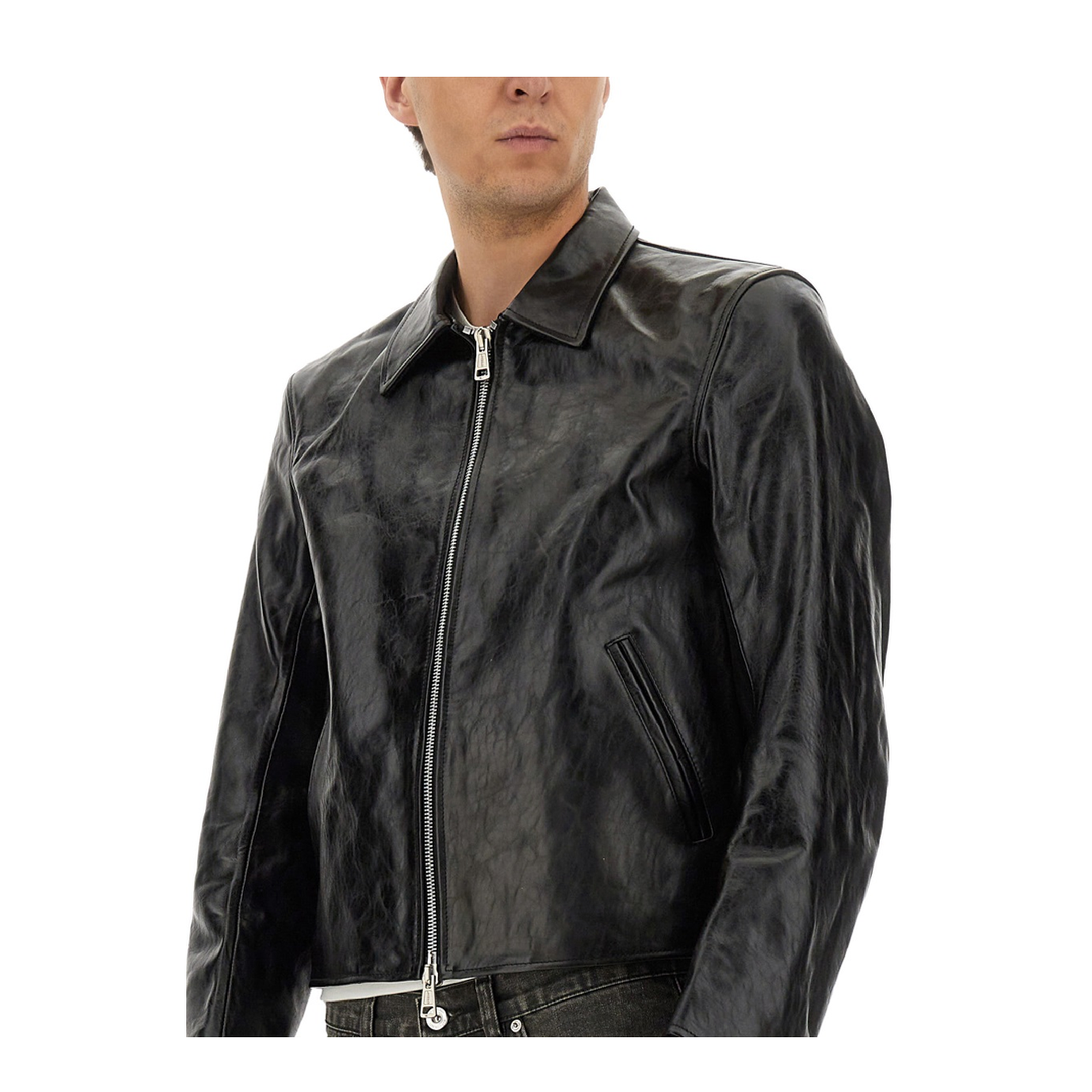 MAYFEYR - Our Legacy - Mini Leather Jacket - M4239MTDTOPDYEDBLACKLEATHER