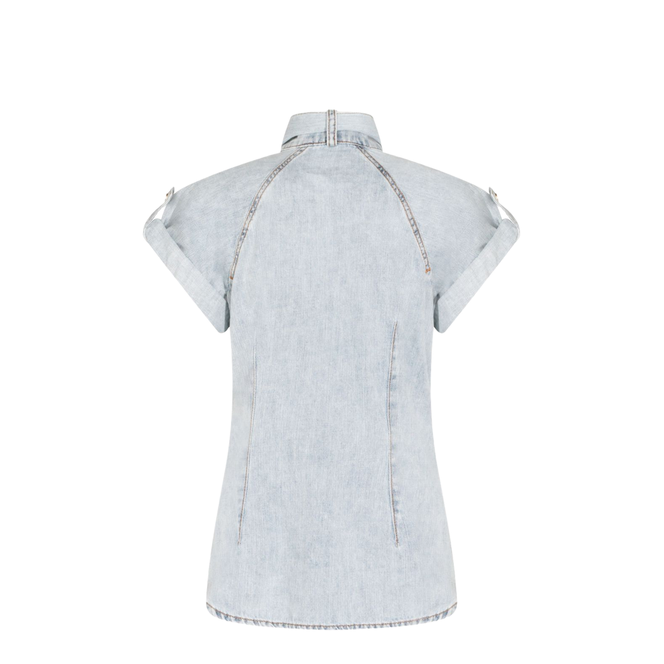 Bow-tie denim top