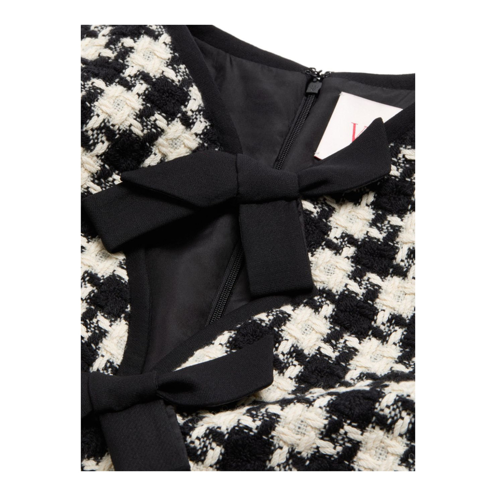 Ivory Silk Geometric-Pattern Dress