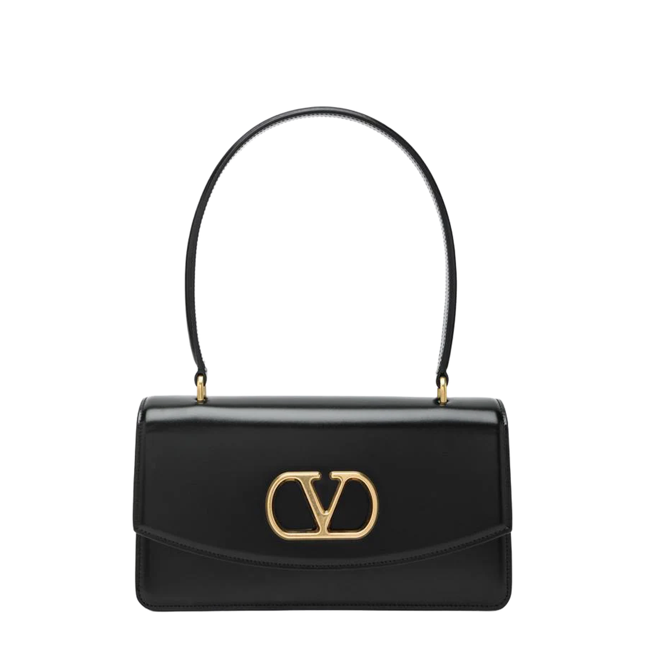 Garavani Handbag in Shiny Black Calfskin