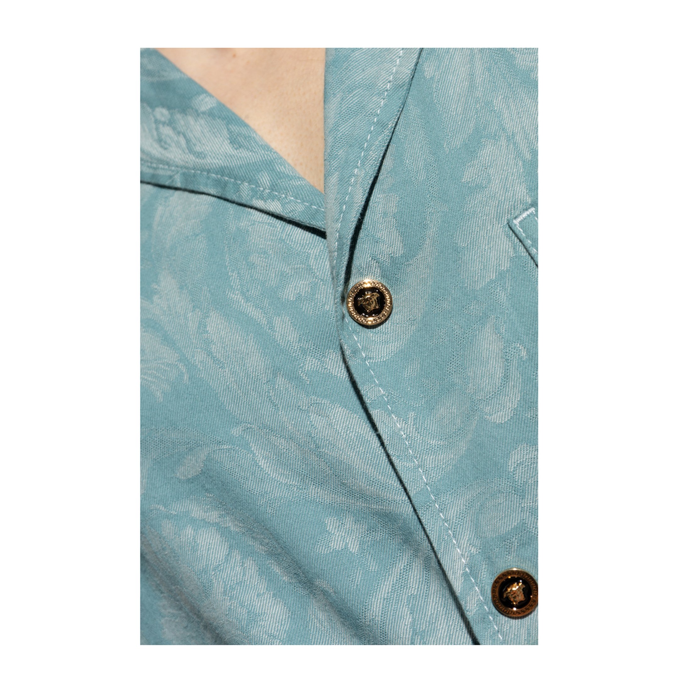 Men Shirt Barocco Pattern Medusa Motif