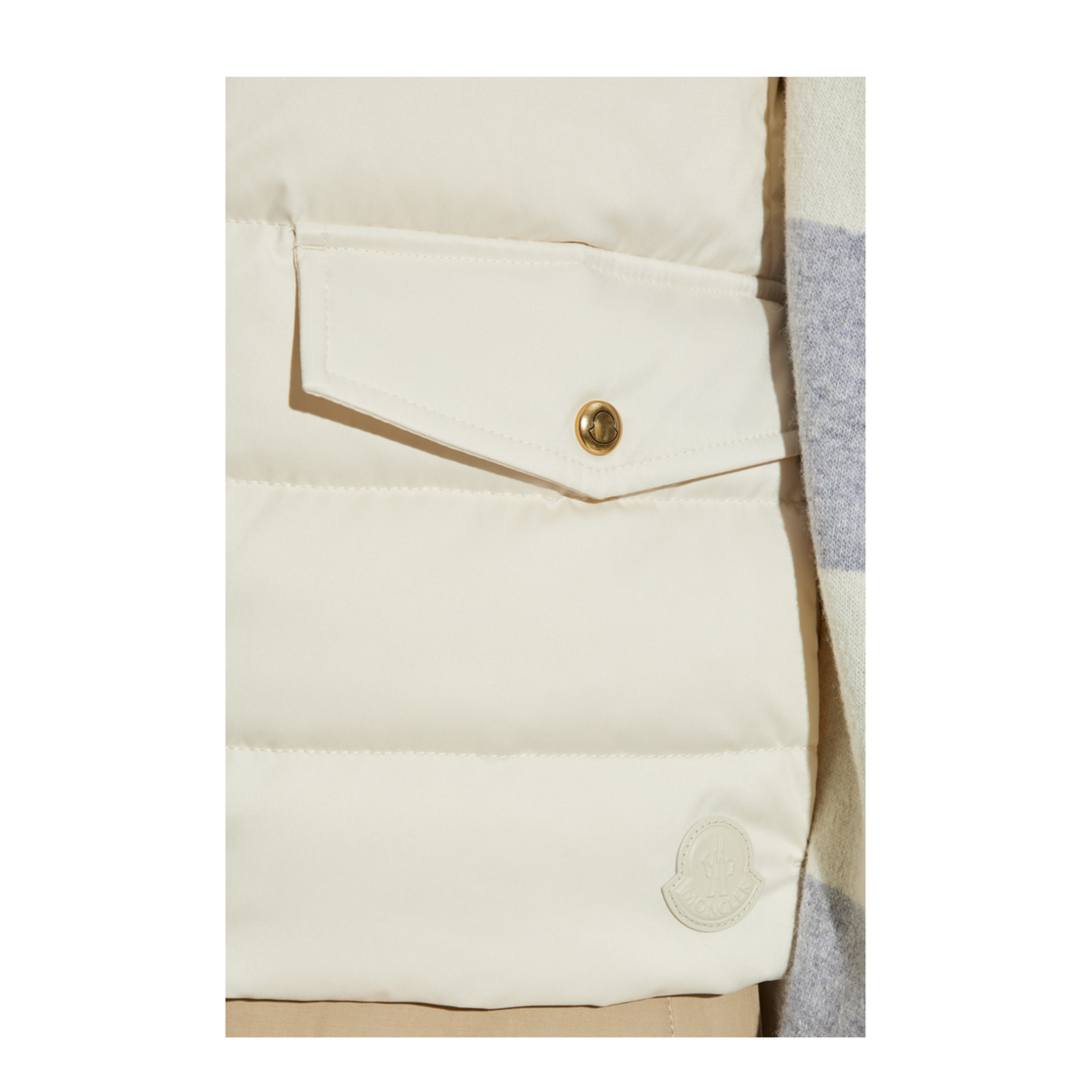 White Ivory Besset Down Gilet Vests