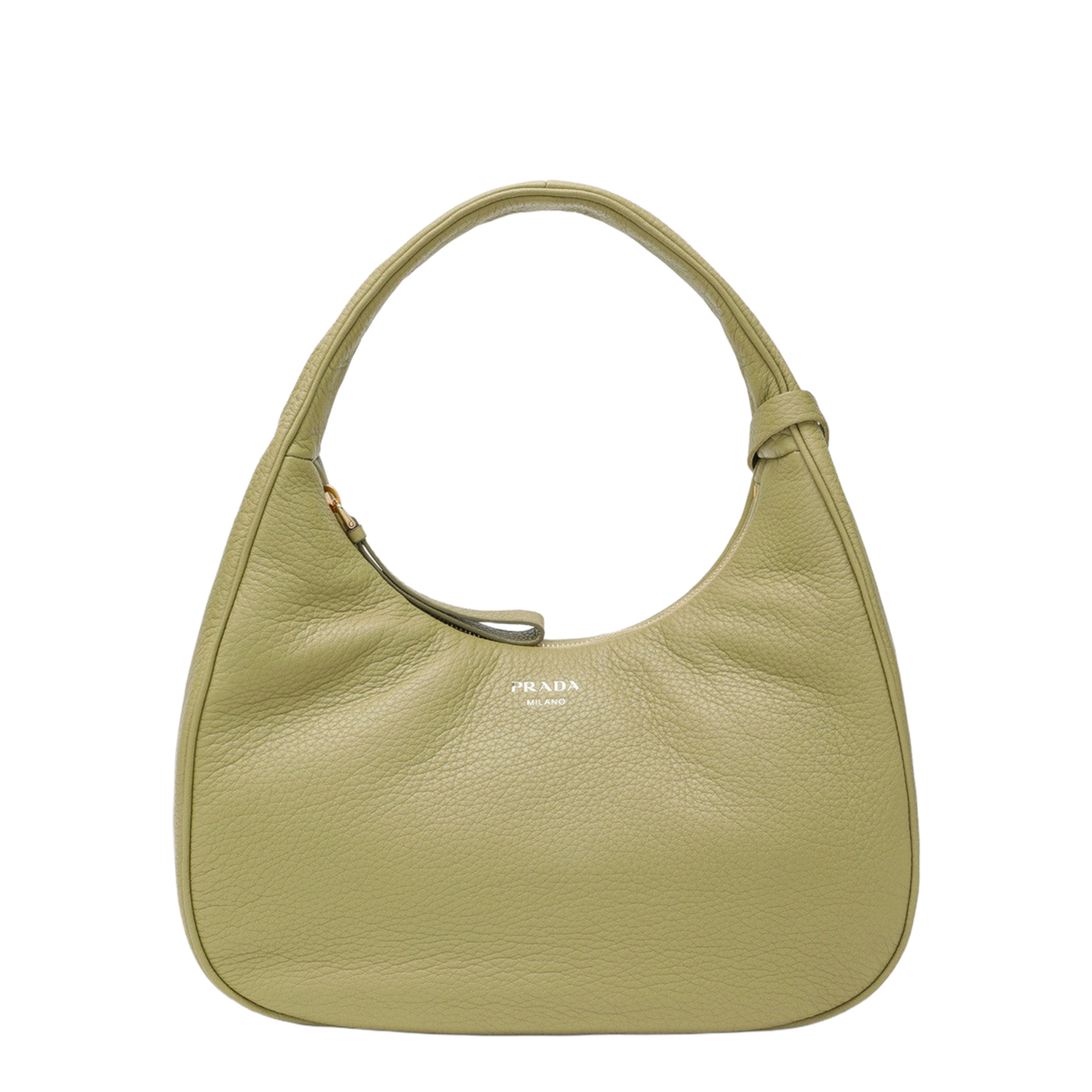 Soft Sound Medium Leather Shoulder Bag - Pistachio Green