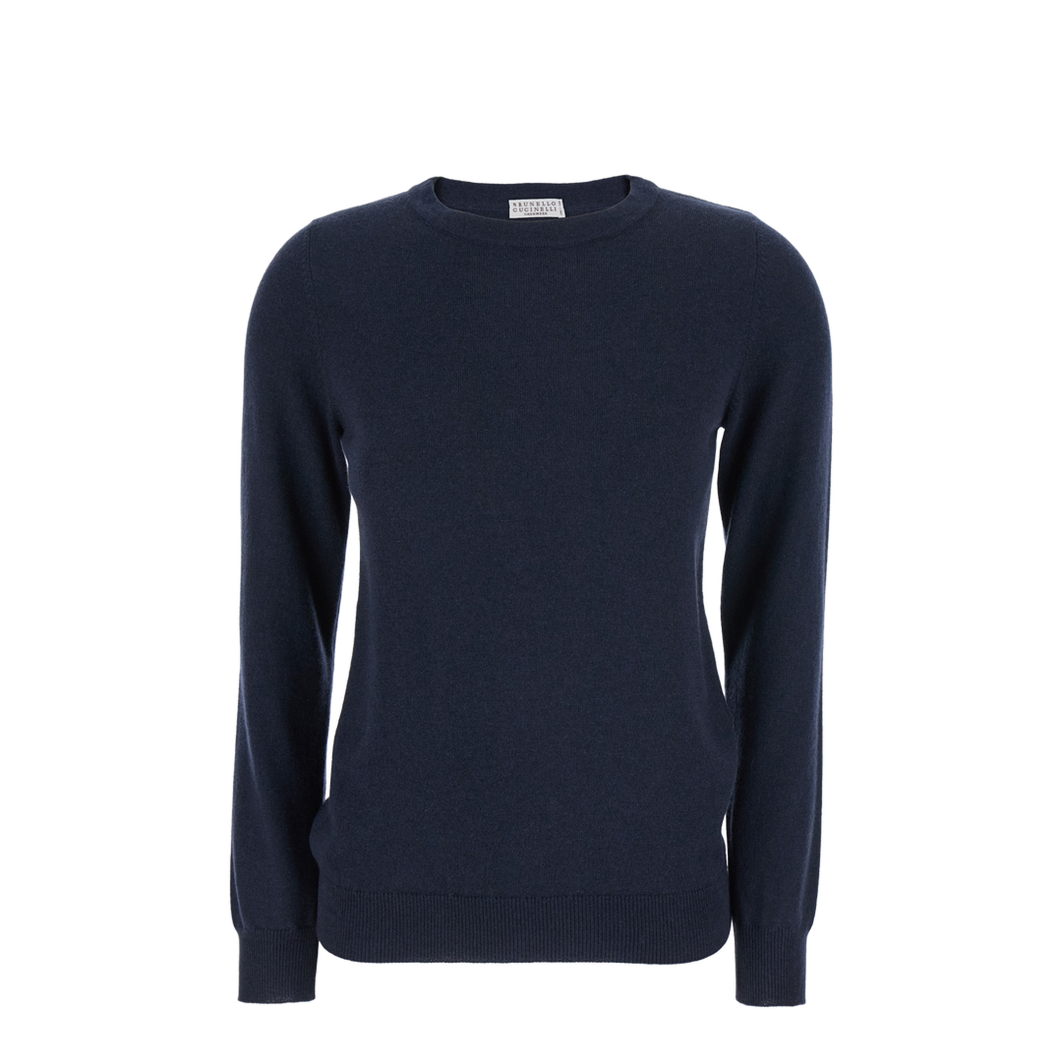 Cashmere Round Neck Sweater - Navy Blue