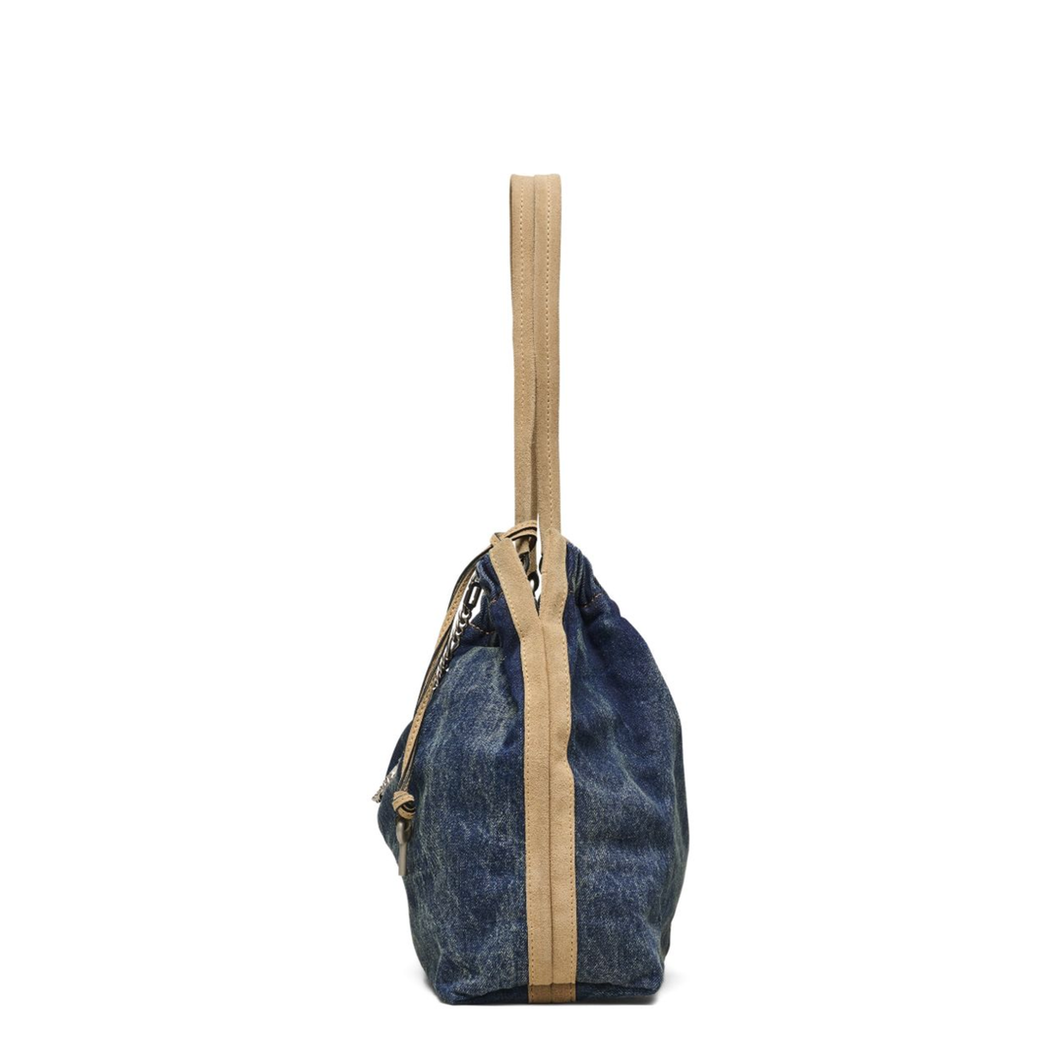 The Denim Suede Cristina Tote - Dark Wash Indigo