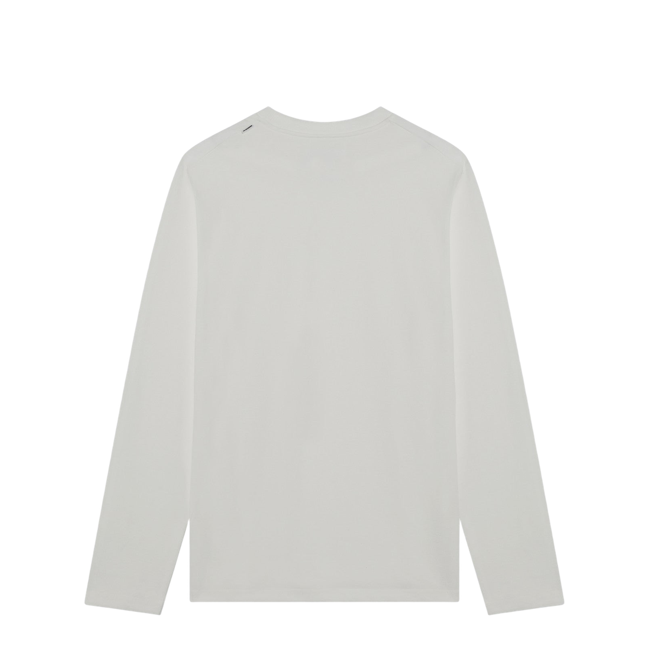 Long-Sleeved White Cotton Jersey T-Shirt