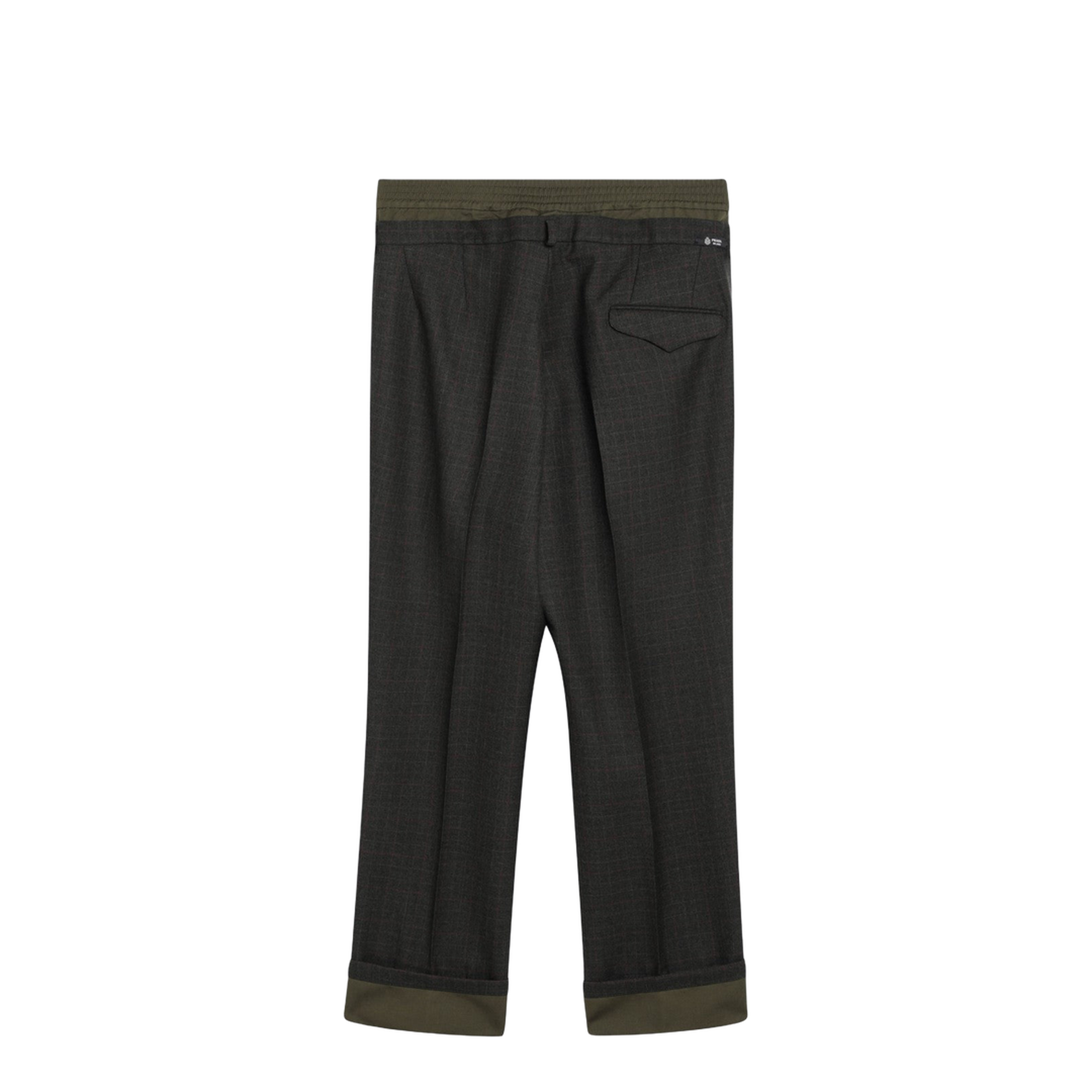 Forest-green Trousers with Double Waistband