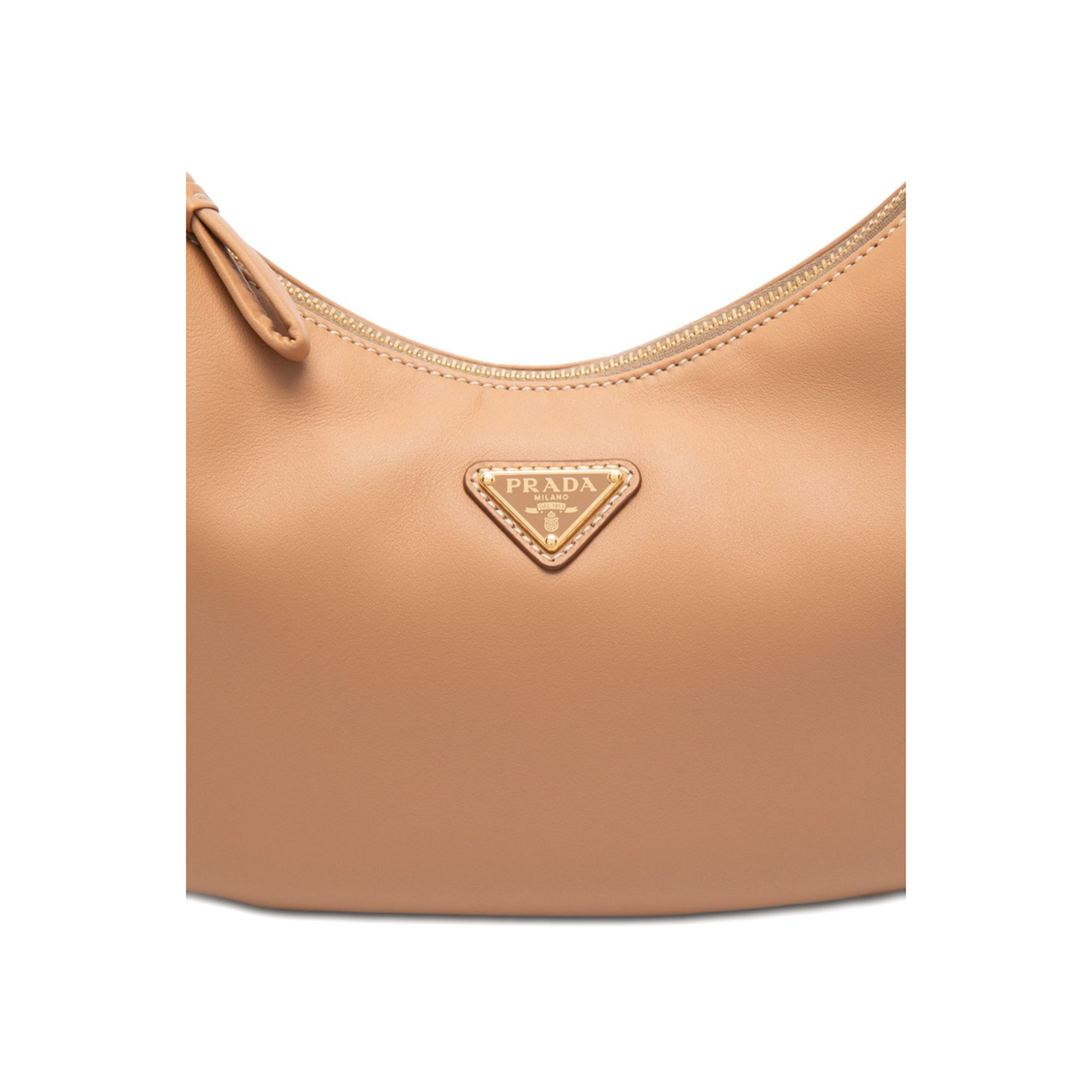 Medium Calfskin Hobo Bag - Naturale