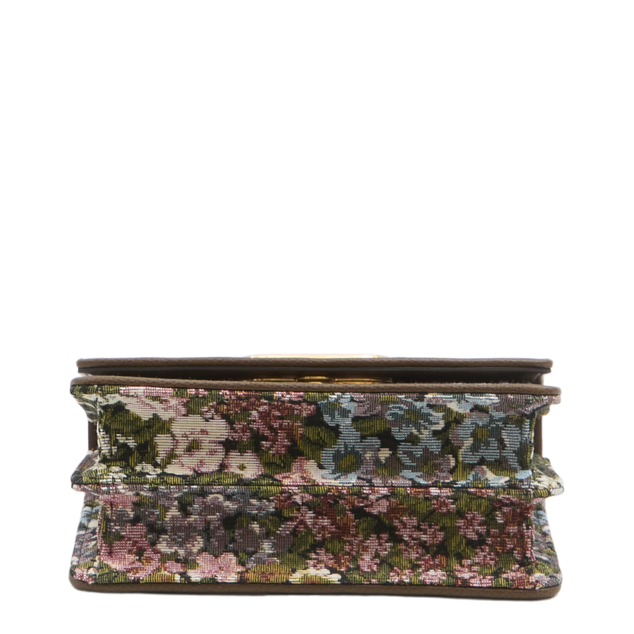 Embroidered Fabric Vain Shoulder Bag