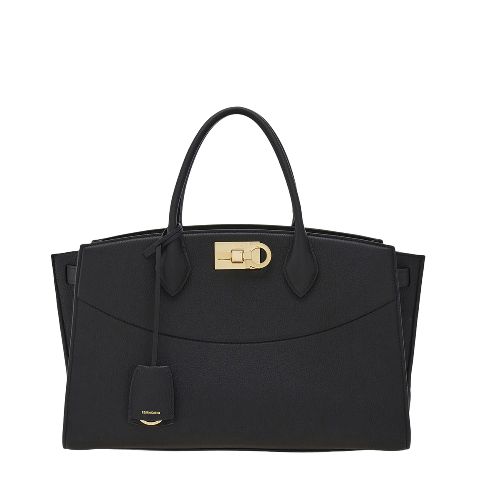 Grained Leather Handbag