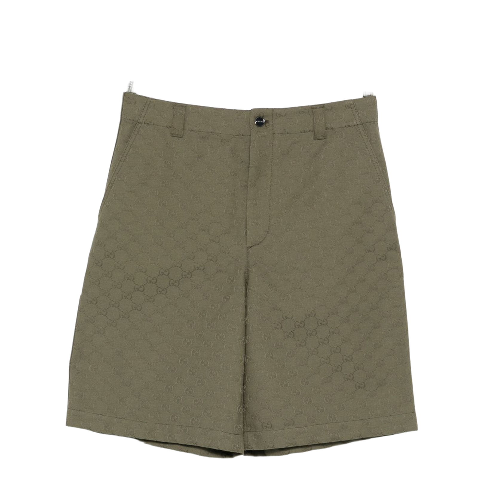 GG Canvas Shorts in Forest Green