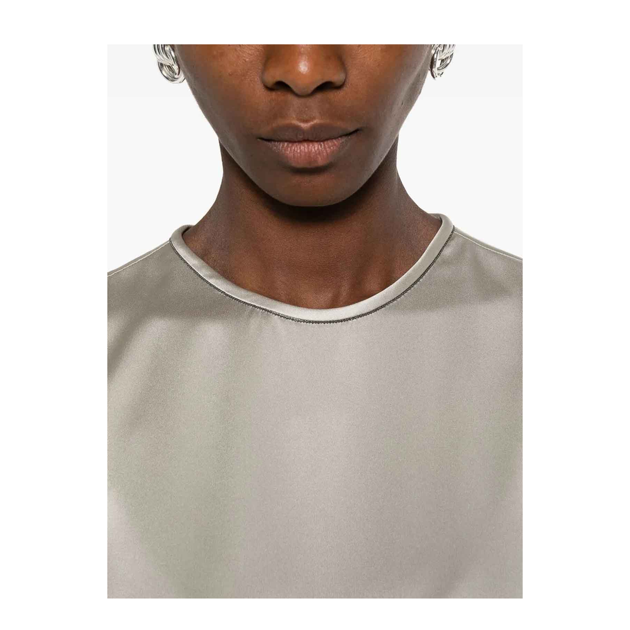 Silk Crewneck T-Shirt