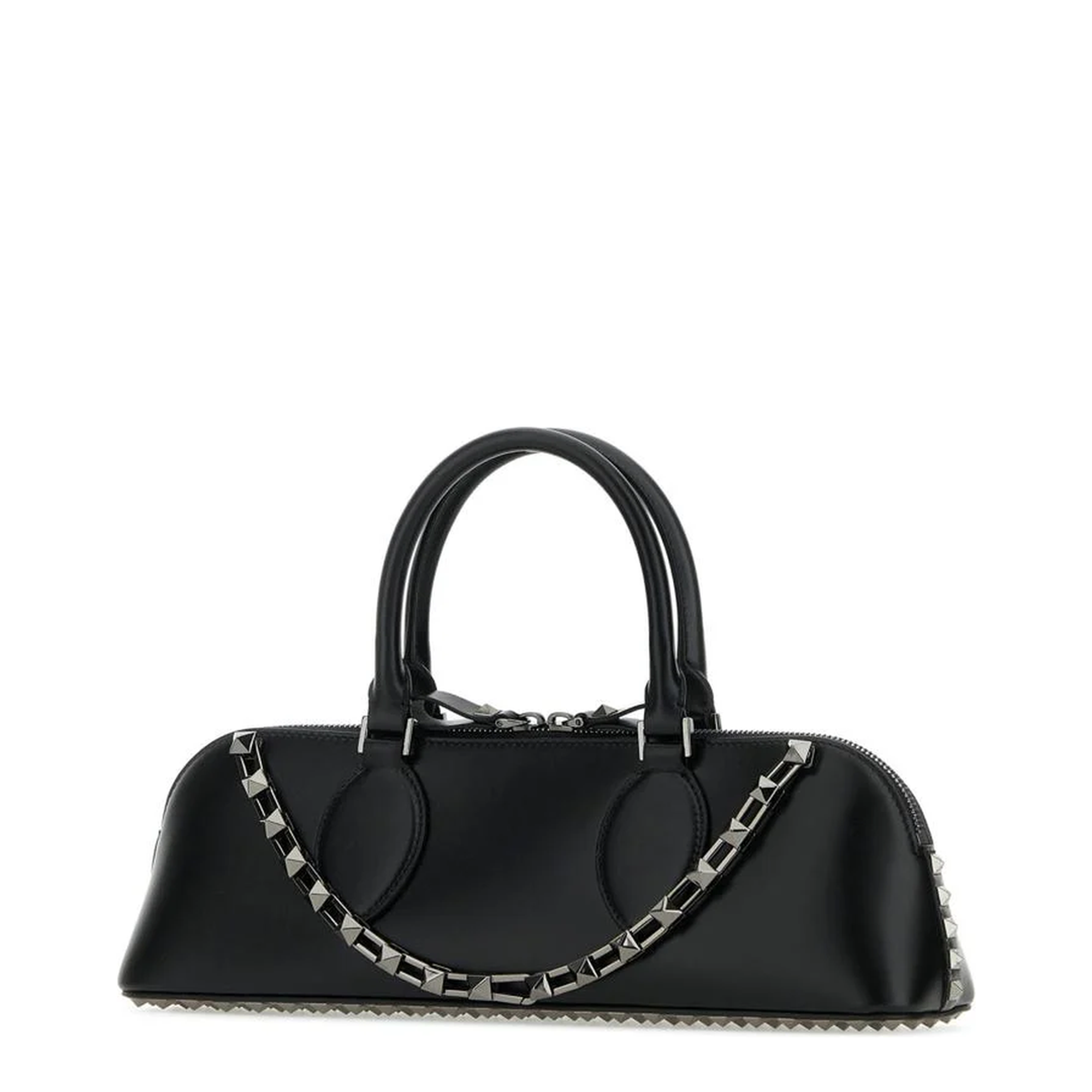 Rockstud East-West Zip-Up Tote Bag