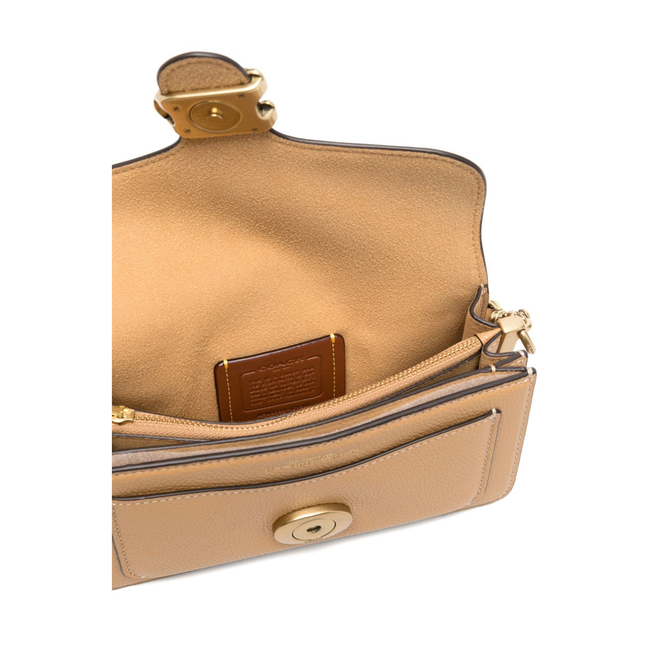 Tabby 20 Polished Pebble Leather Shoulder Bag - Biscuit