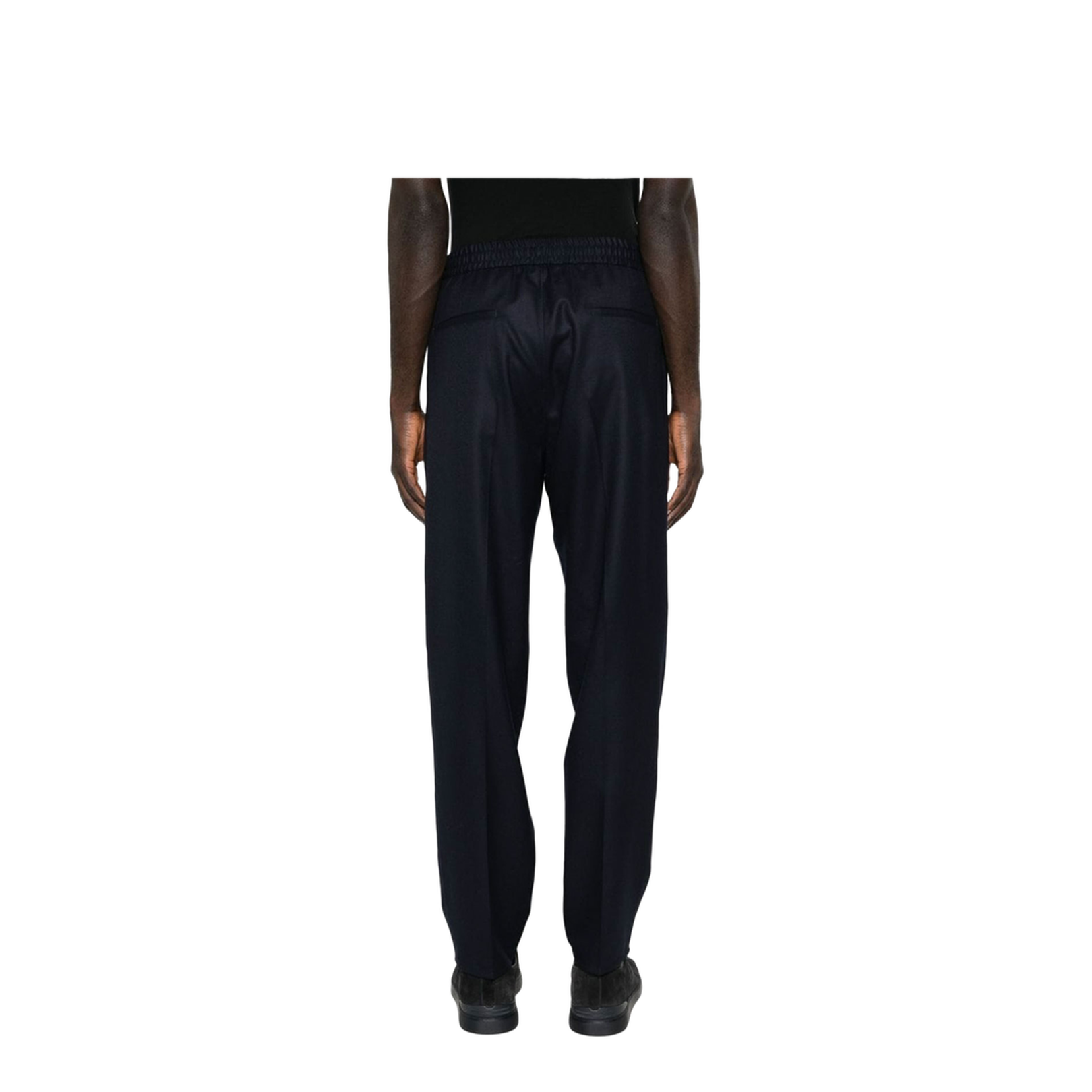 Leisure fit trousers in virgin wool flannel