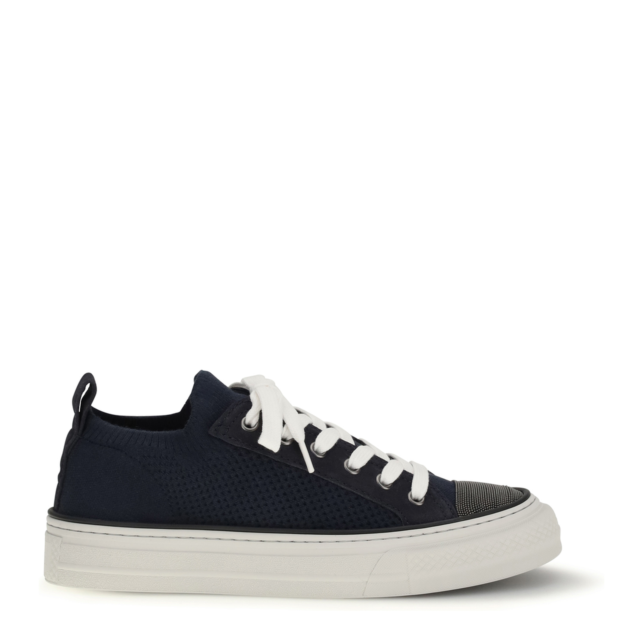 MAYFEYR - Brunello Cucinelli - Cotton Knit And Suede Sneakers - MZ35G2650