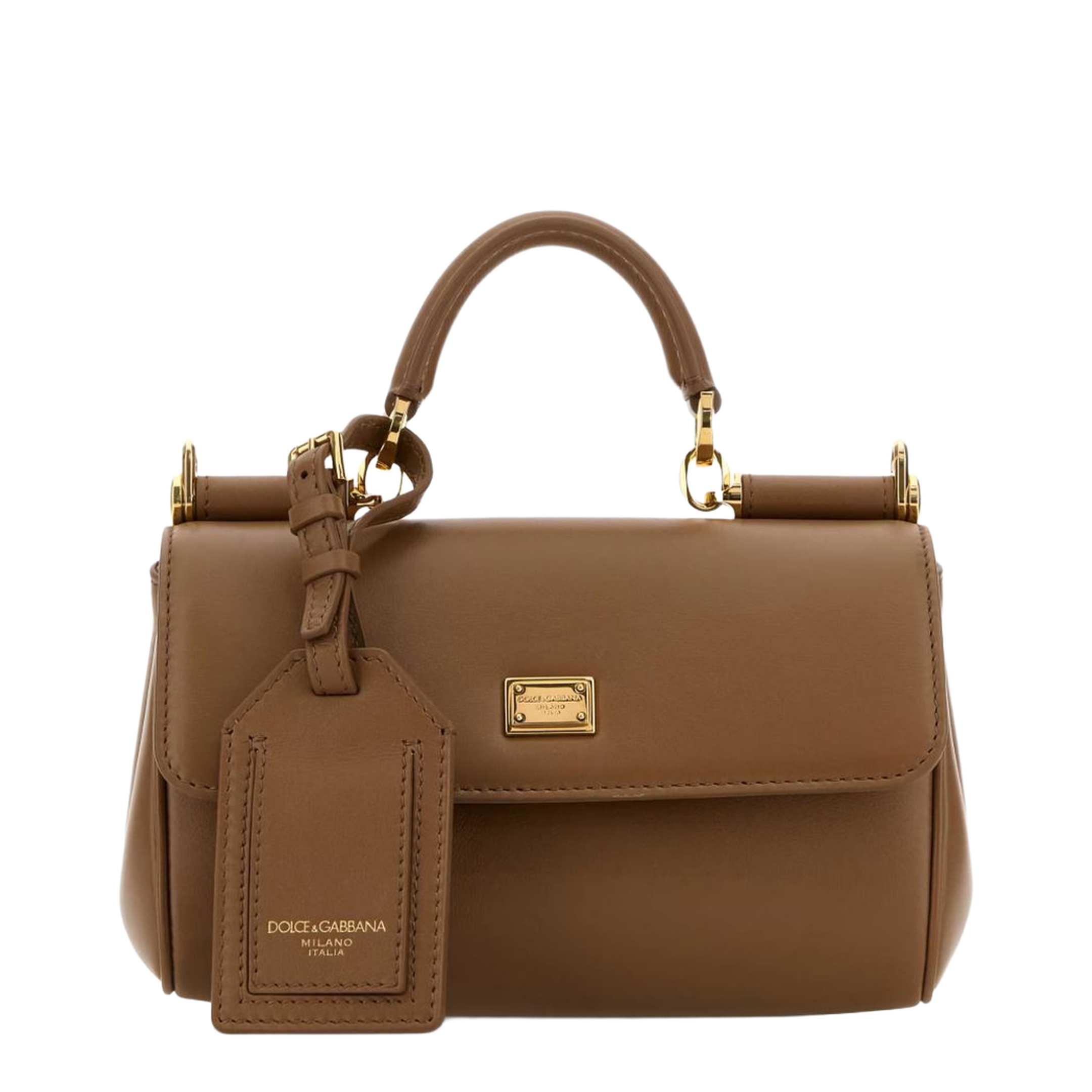 My Sicily Mini Plongé Calfskin Handbag - Brown