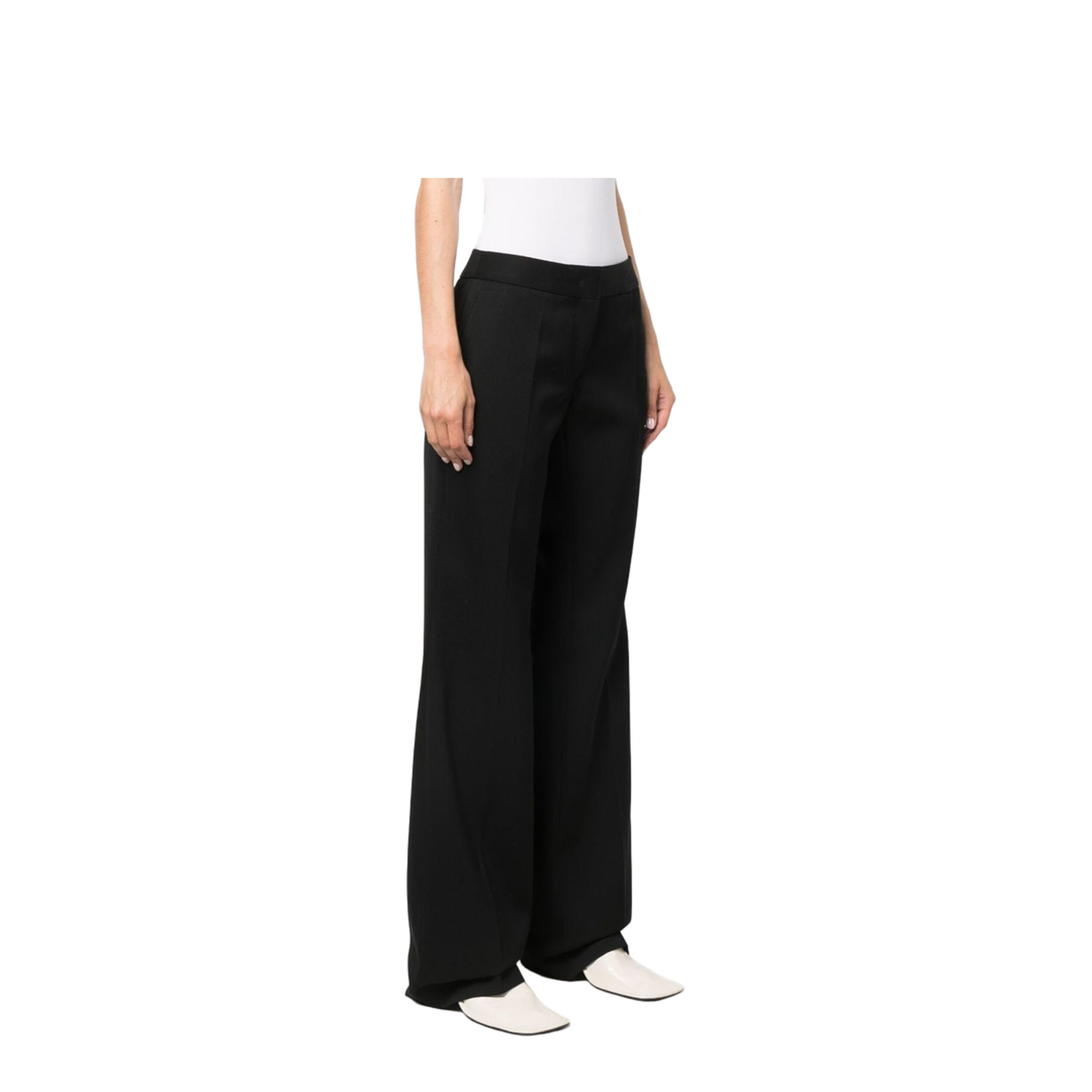 Wool Pleat-Front Trousers
