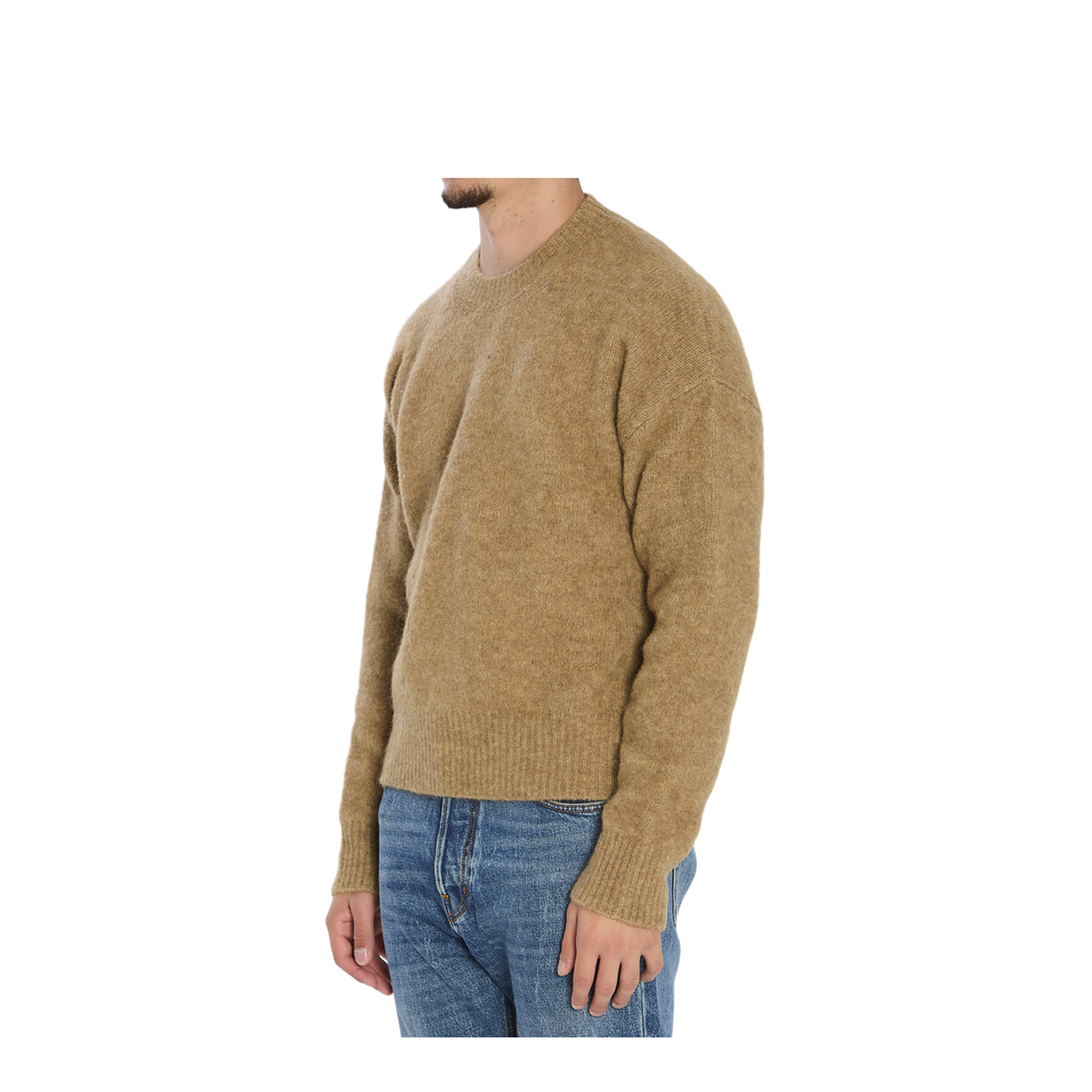 Crew Neck Alpaca Wool Sweater
