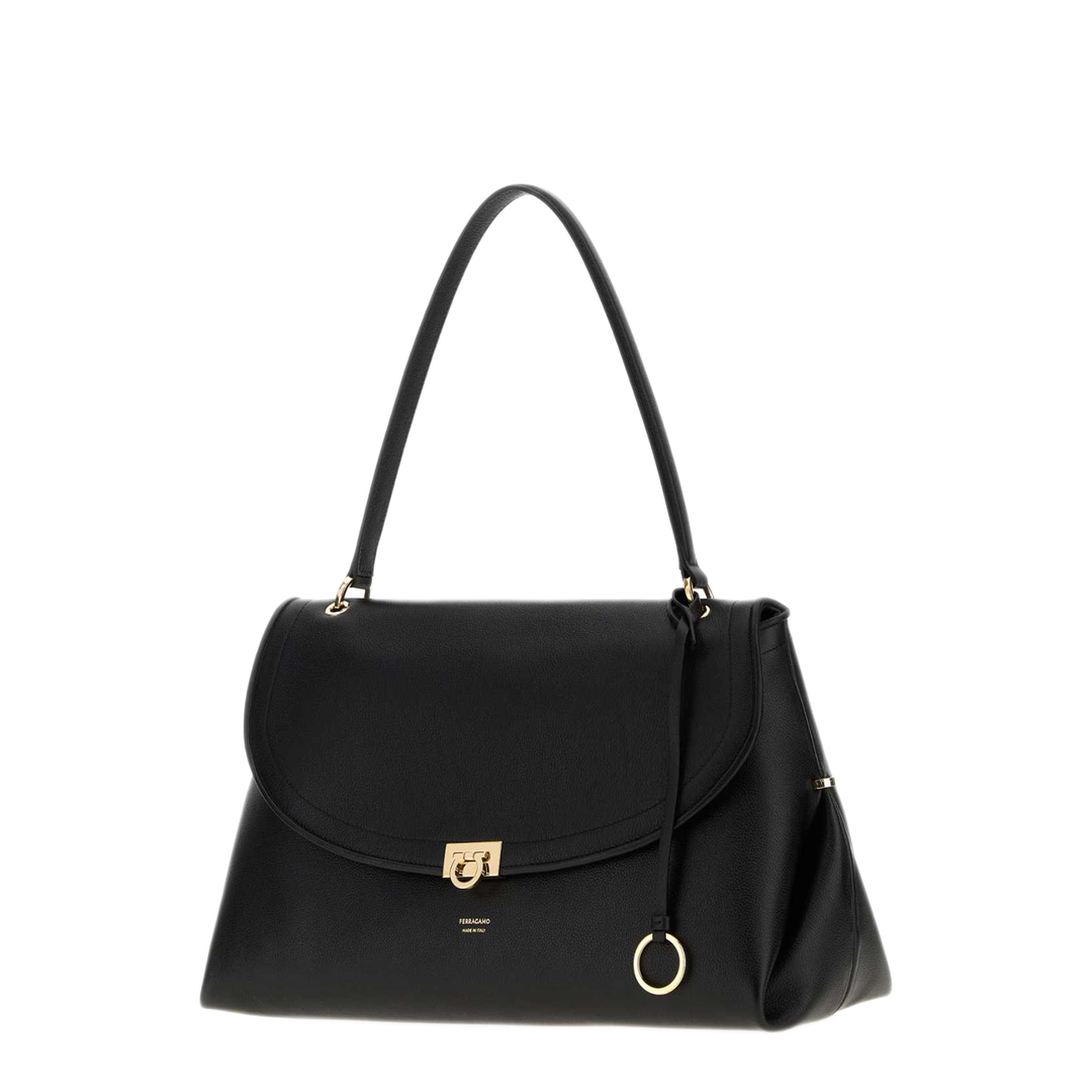 MAYFEYR - Ferragamo - Black Leather Shopping Bag - 21A866796250NEROTMORO