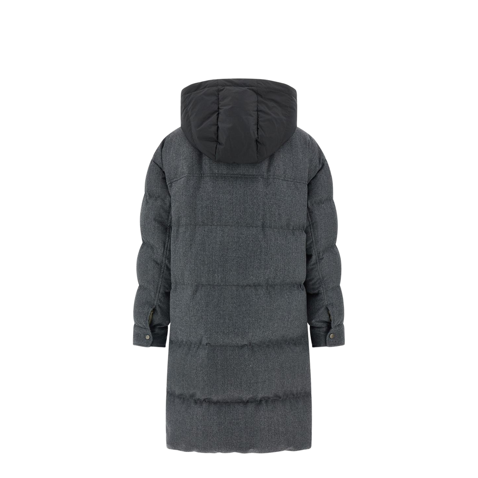 Shiny Zipper Pull Long Down Jacket