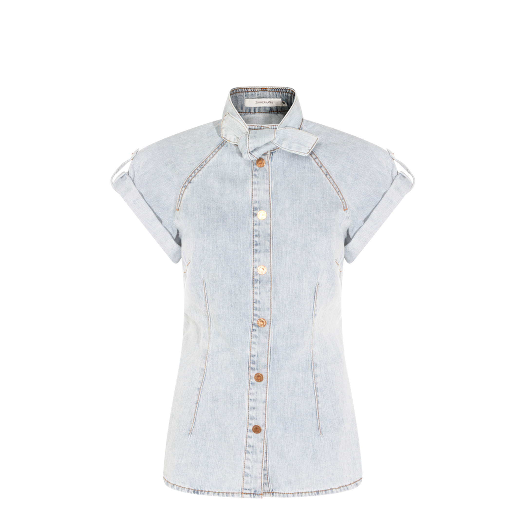 Bow-tie denim top