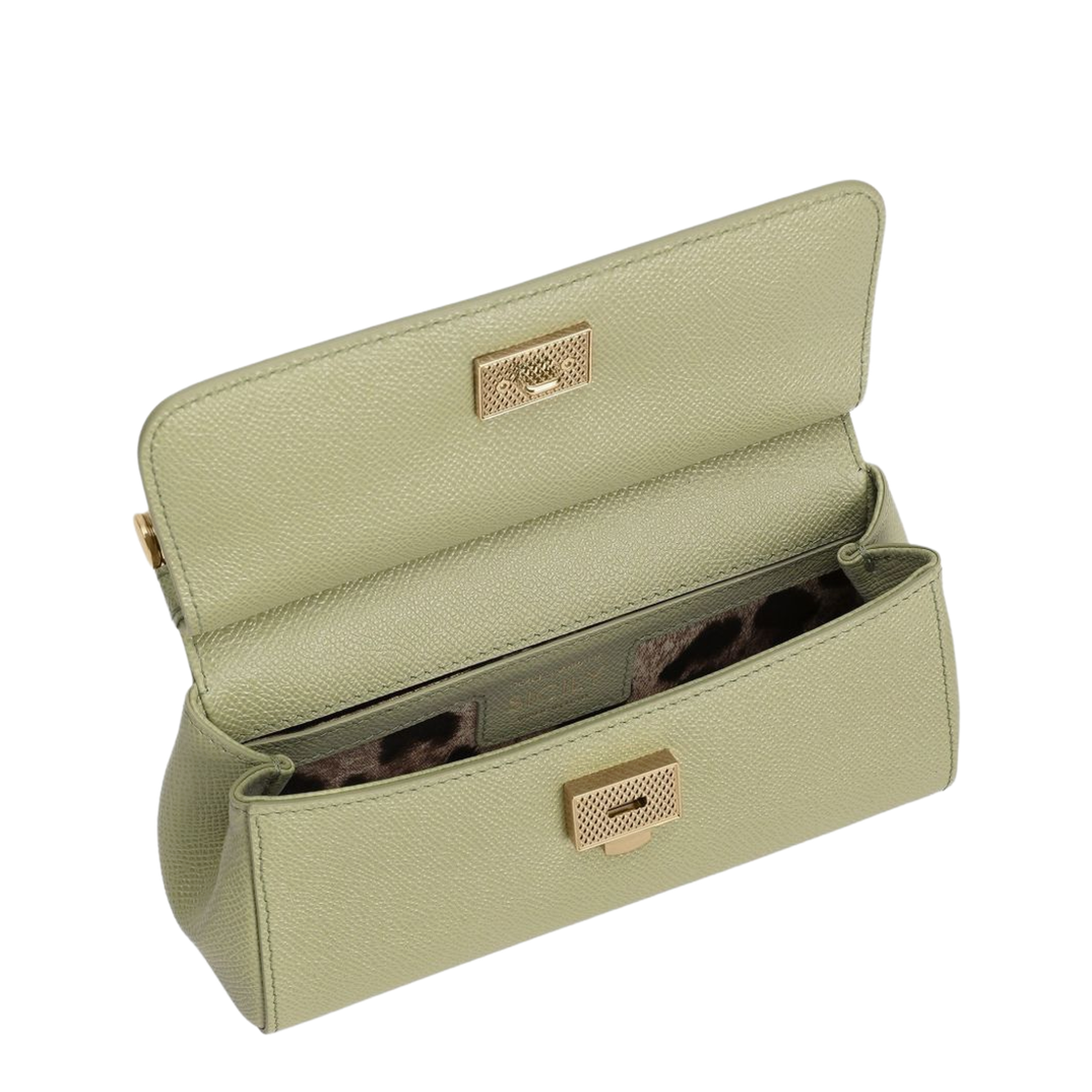 Sicily Small Top Handle Bag In Sage Green