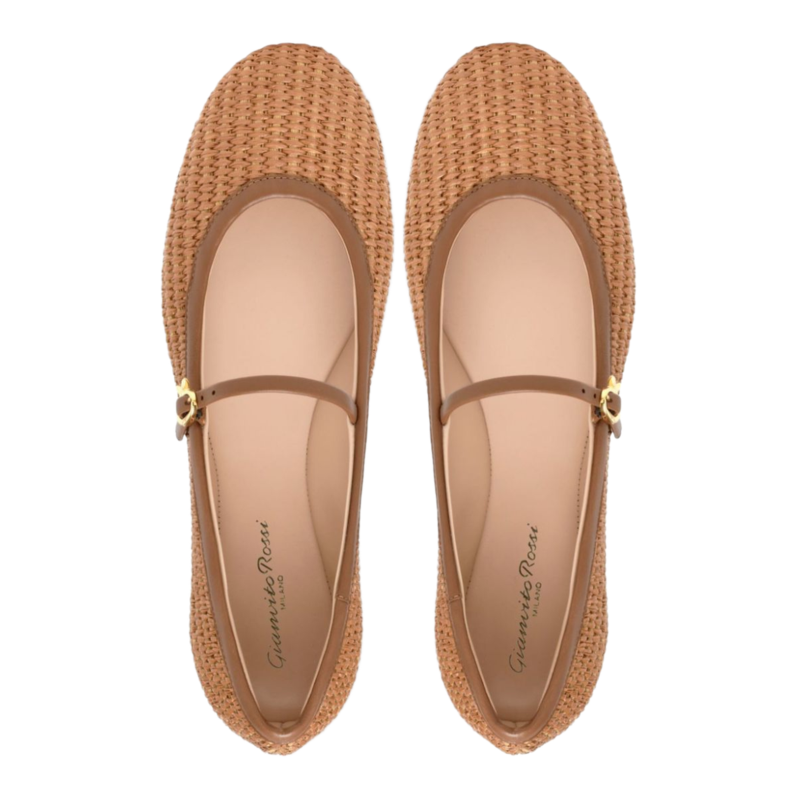 Raffia Leather Slip-On Flats