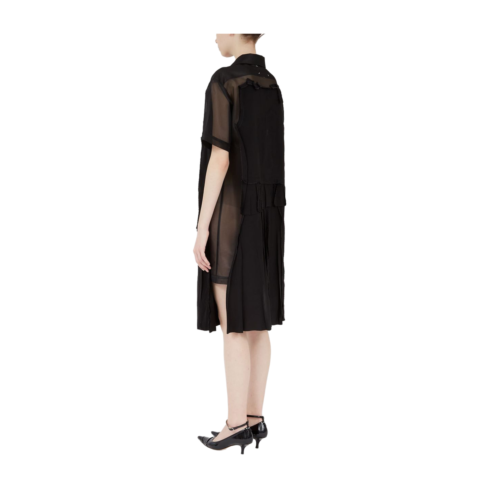 Black Mesh Design Dress