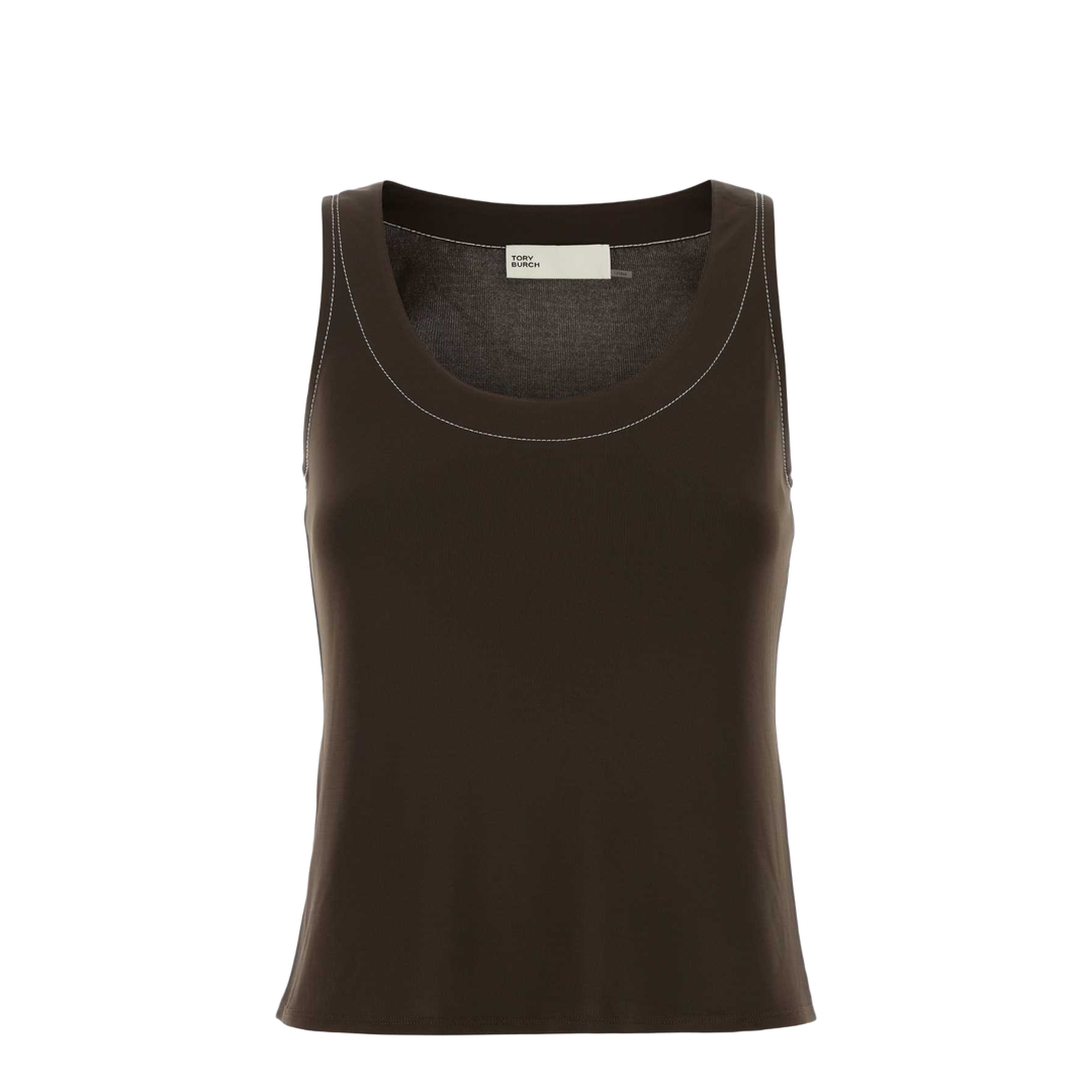 Brown Viscose Tank Top