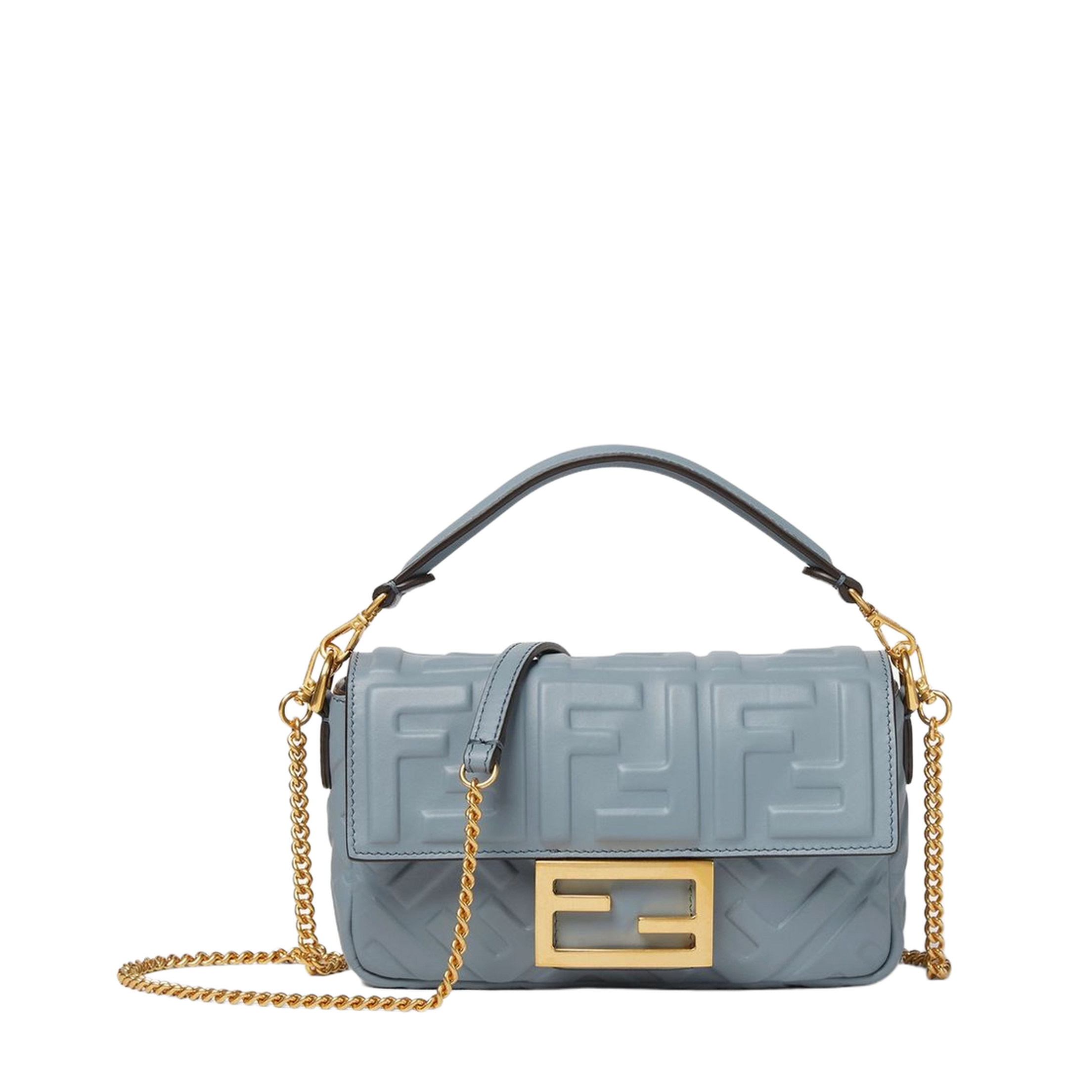 Crossbody Bag Leather Light Blue