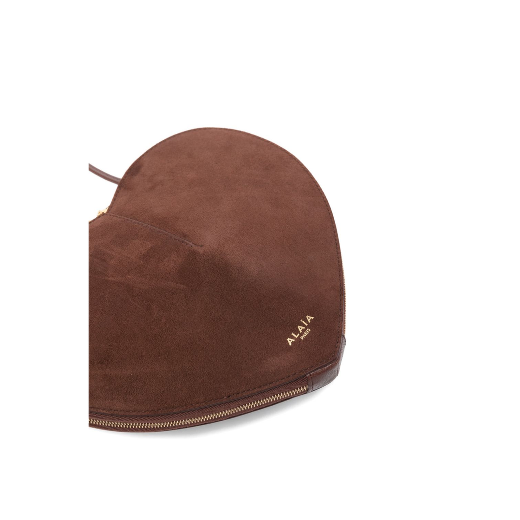 Brown Le Coeur Bi-Material Bag in Leather