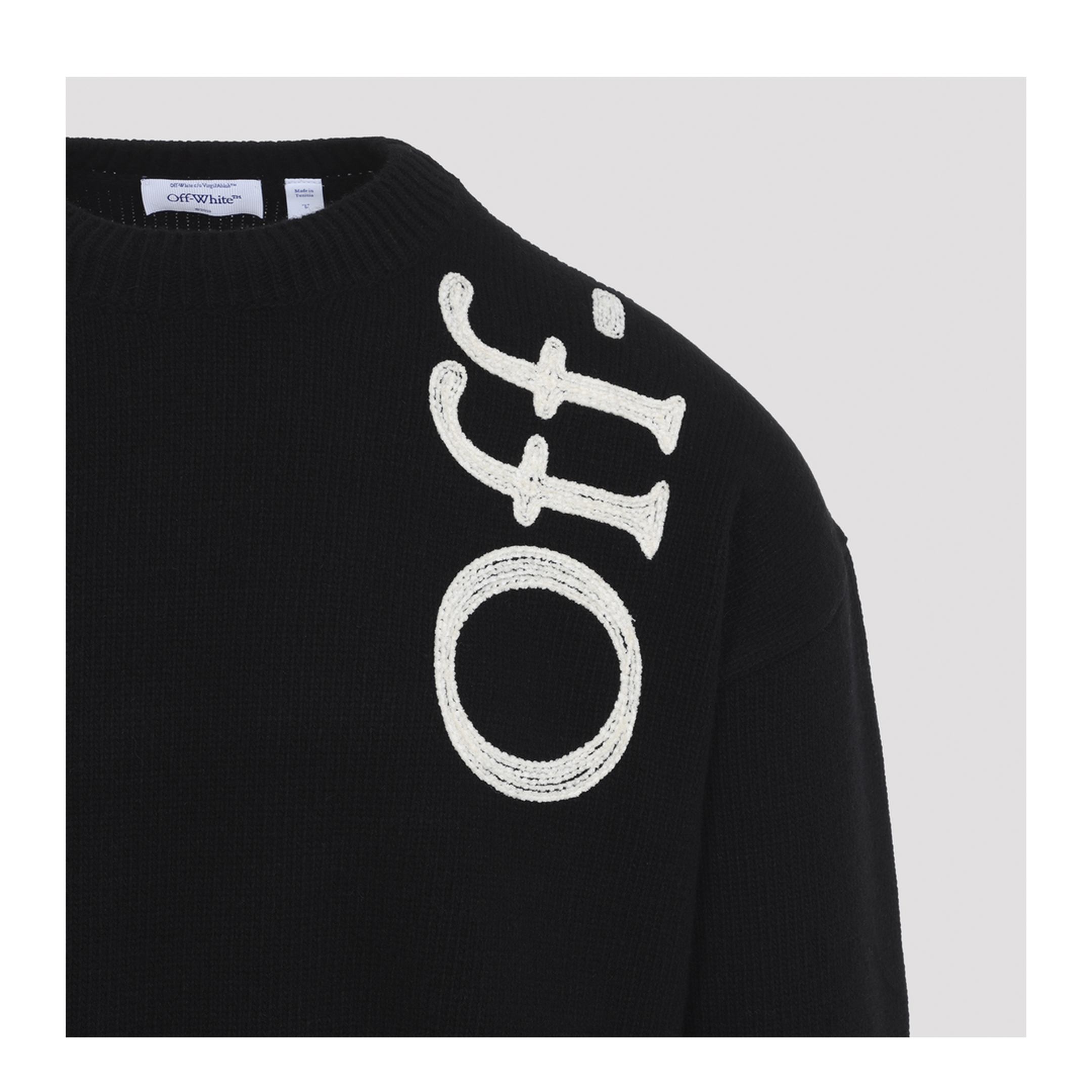MAYFEYR - Off-White - Vertical Bookish Knit Crewneck - 44MHE213F26K001001